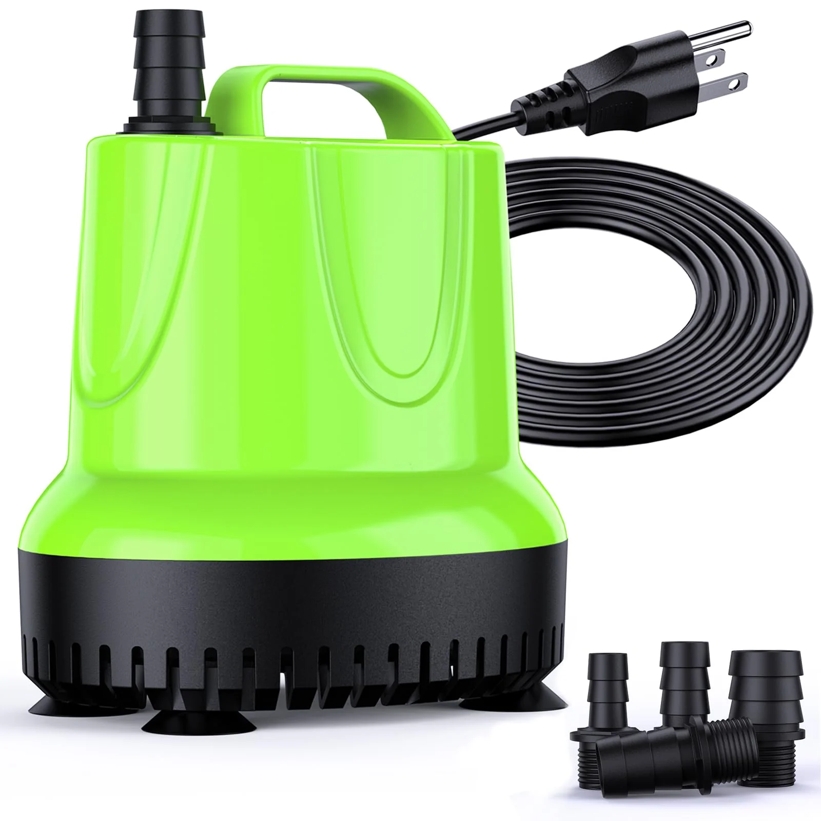 Secure SEA Fountain Submersible Water Pump — 845 GPH 60W Quiet for Ponds Aquariums Hydroponics Green