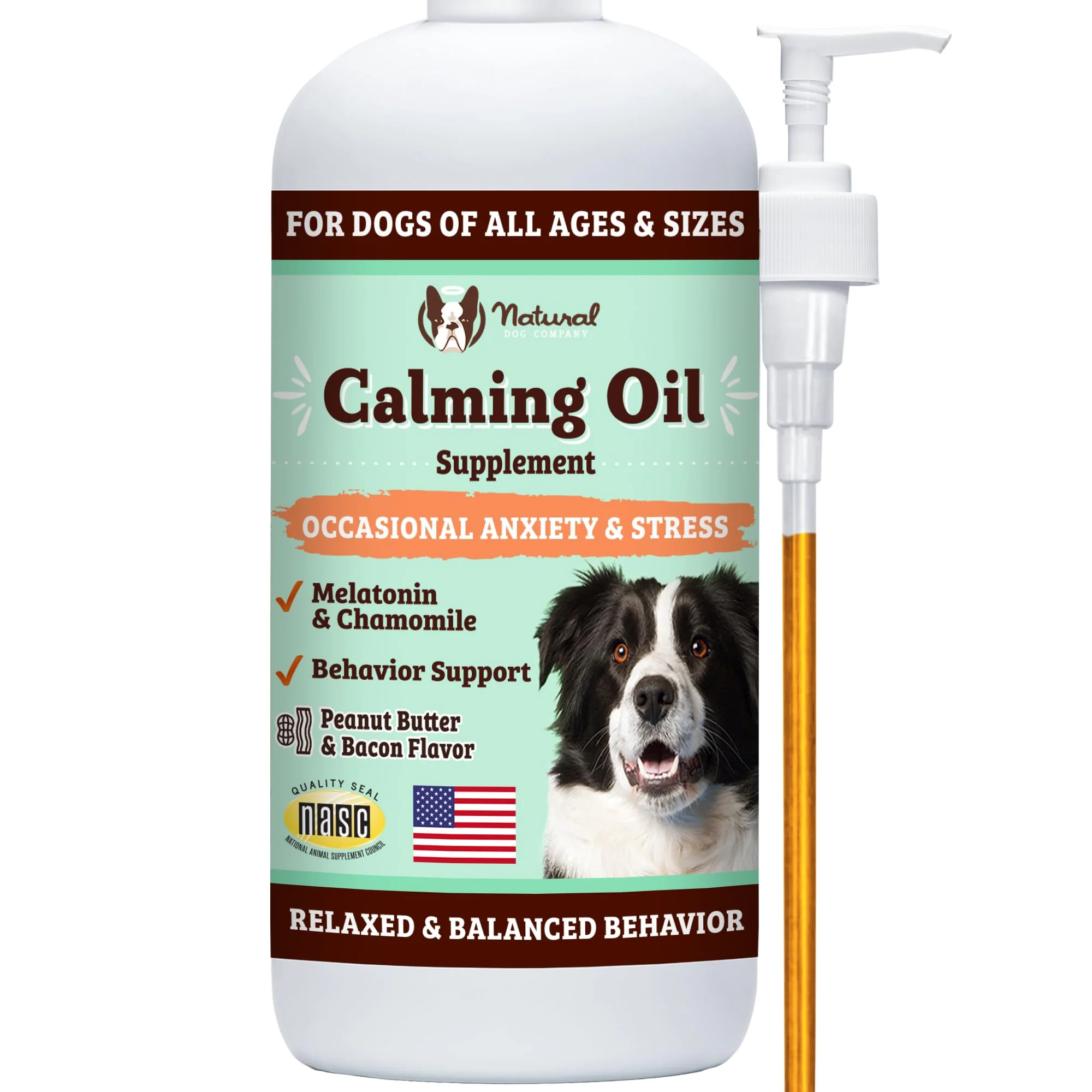 High-Grade Natural Dog Company Calming Oil 16 oz — Supports Relaxation Balanced Behavior in Dogs Fashionable