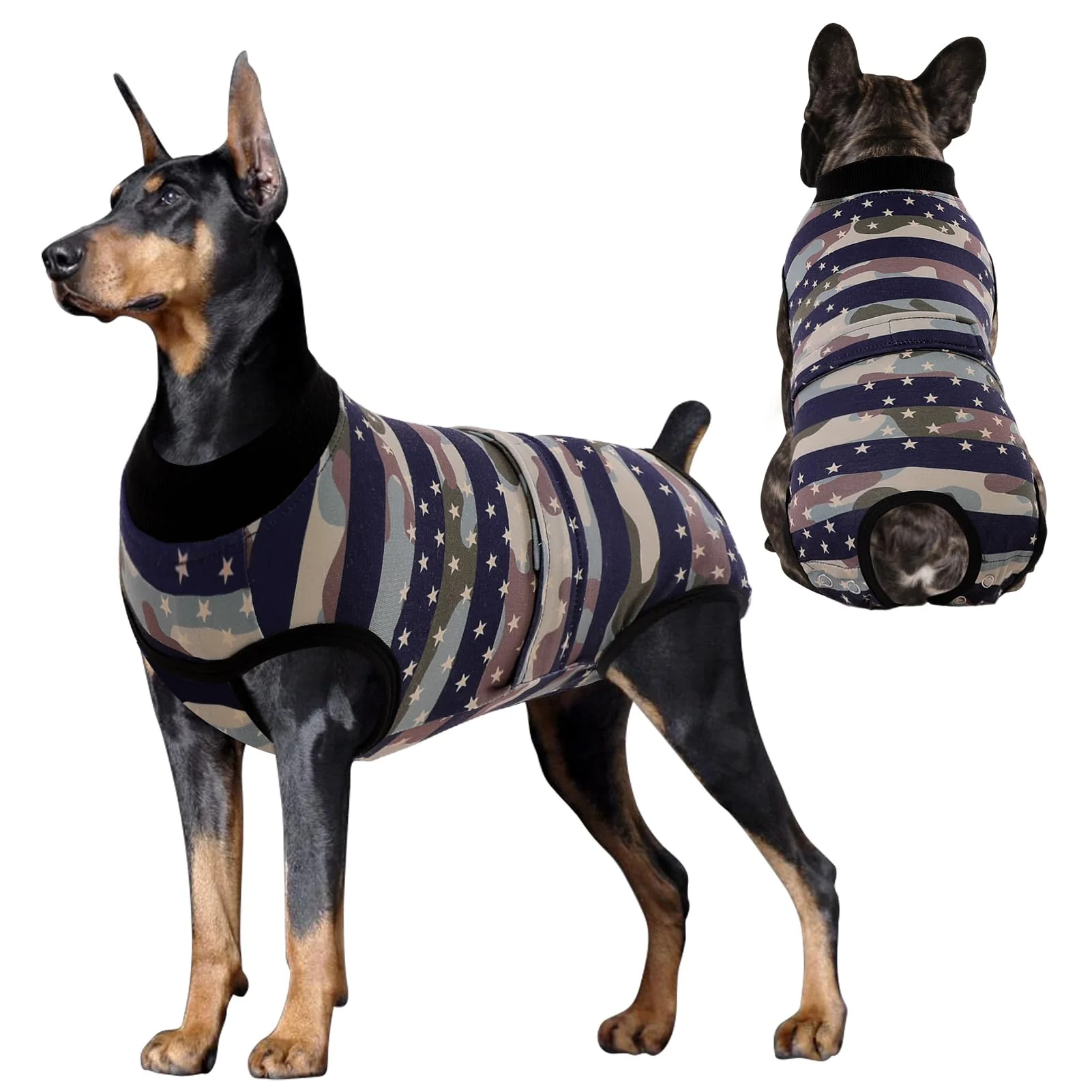 First-Class KOESON Dog Recovery Suit – Post-Surgery Bodysuit Anti-Lick Army Green 2XL Traditional