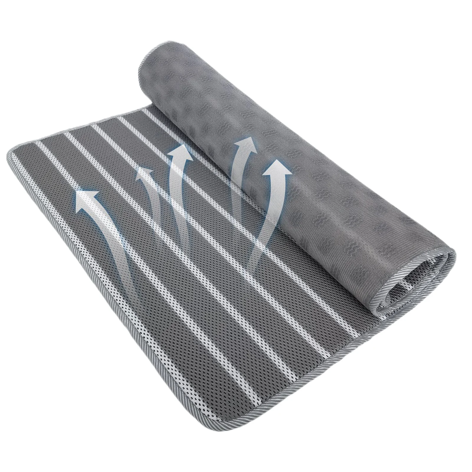 Traditional REEZEIVI Breathable Dog Crate Mat with Anti-Slip Bottom 48x30in - 3D Air Mesh Machine Washable Durable