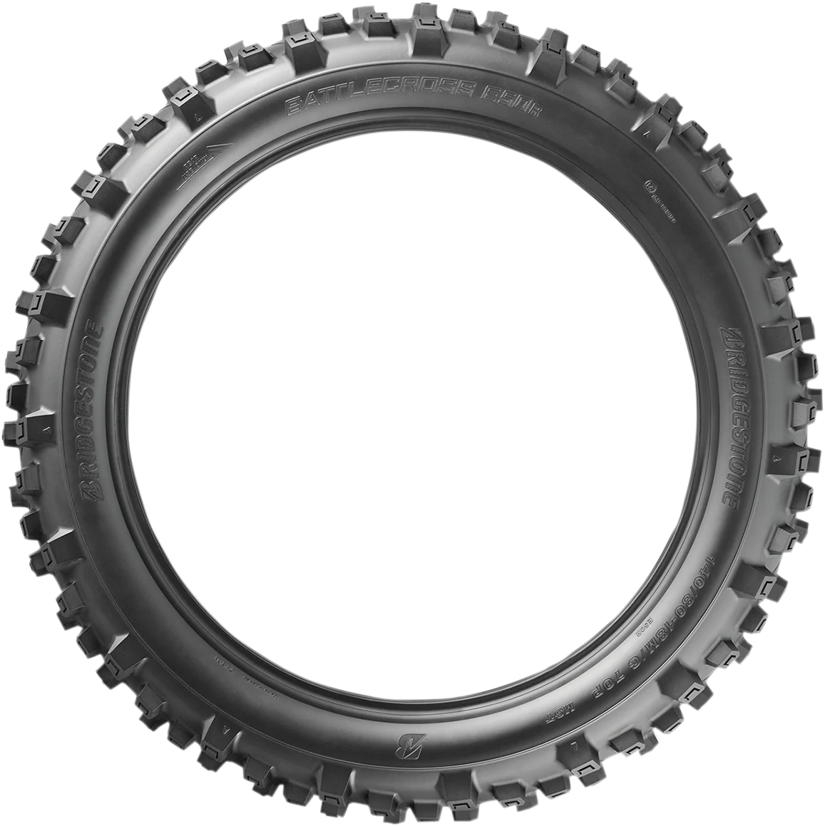 Modern BRIDGESTONE Tire - Battlecross E50 - Rear - 140 80-18 - 70P 11453 Original Design