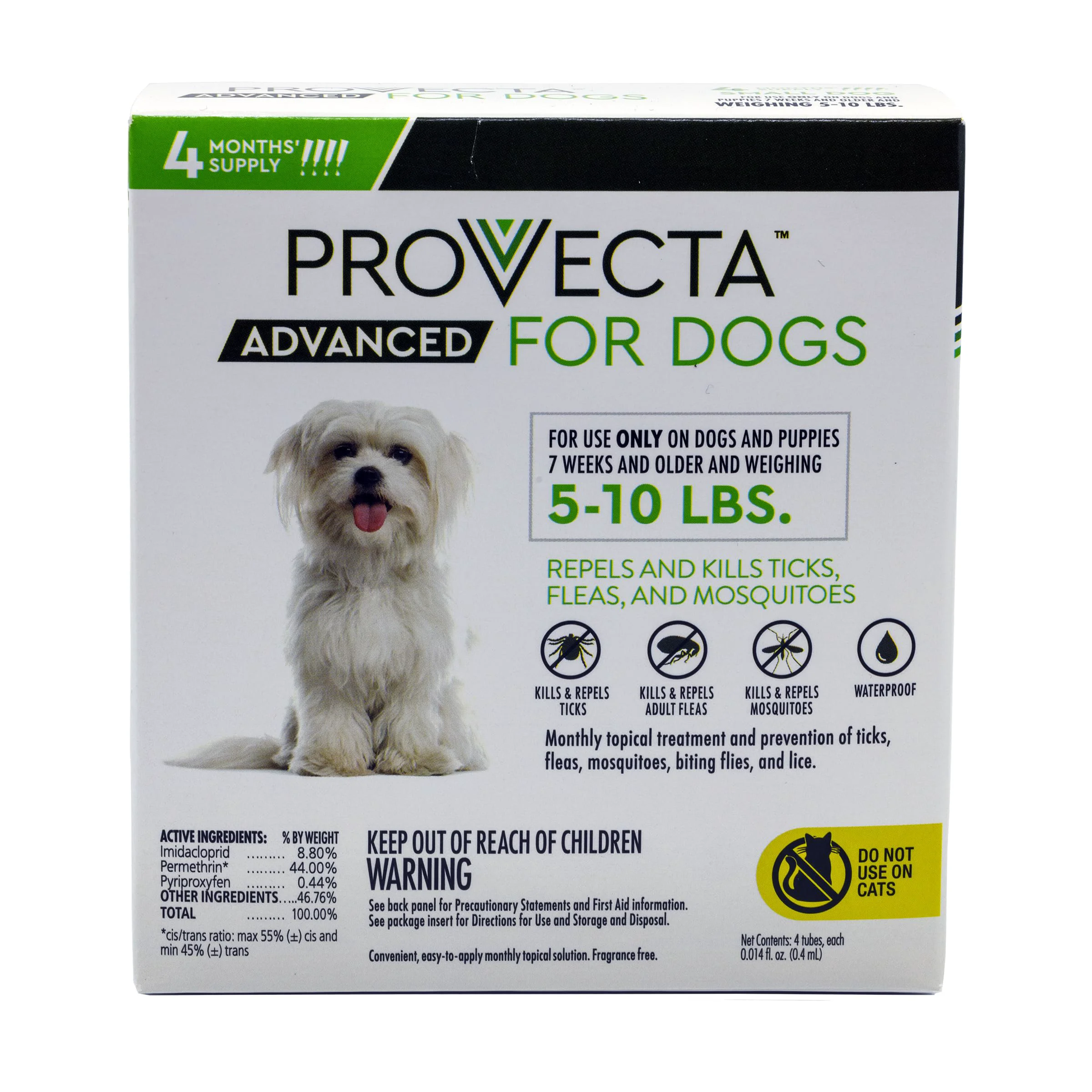 Superior Provecta Advanced for Dogs Sm 5–10 lbs 4 Mos Box – Flea Tick Mosquito Protection Modern
