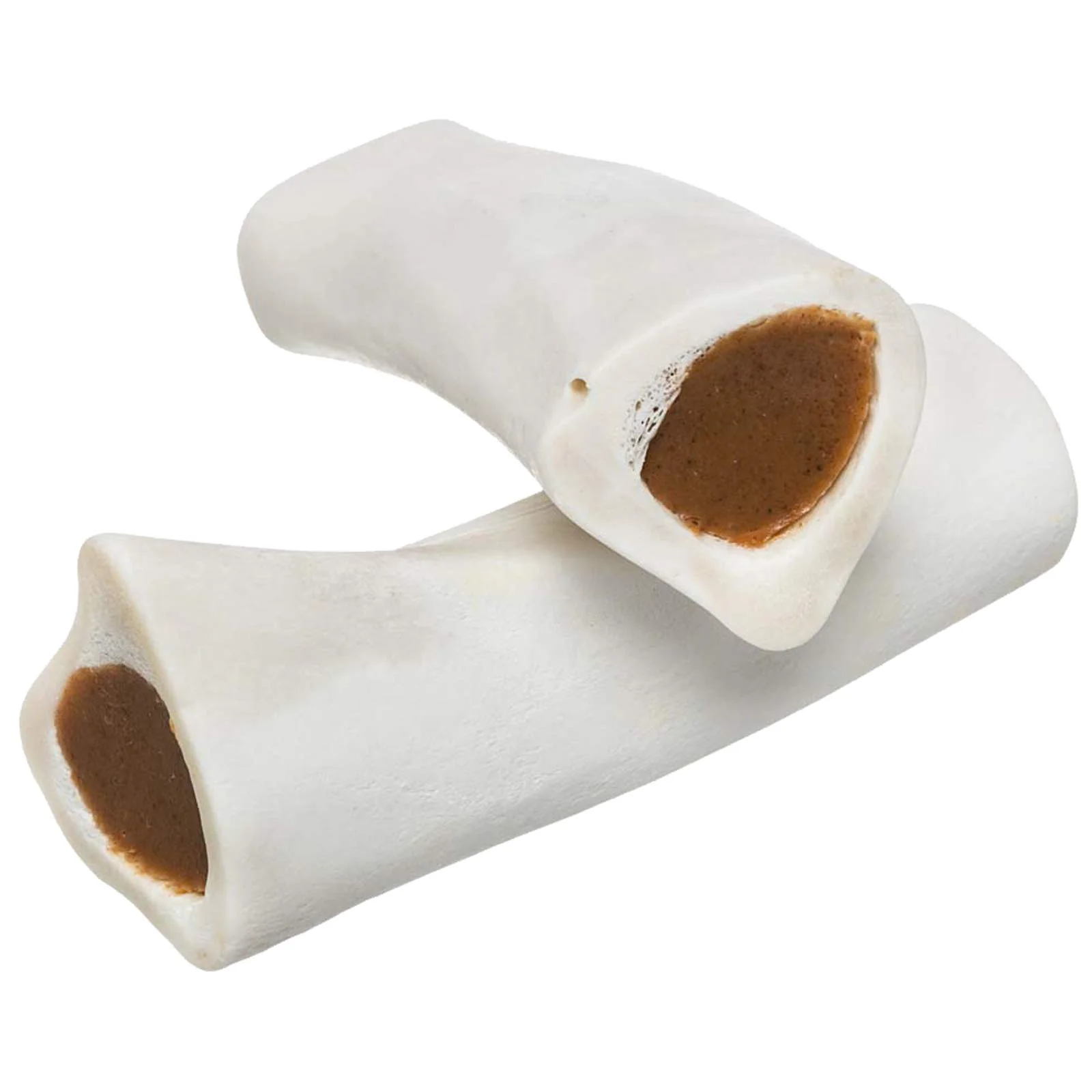 Refined Redbarn Filled Dog Bones – Natural Long-Lasting Dental Chews for Aggressive Chewers Large 6-inch - Peanut Butter 2 Bones Crafted