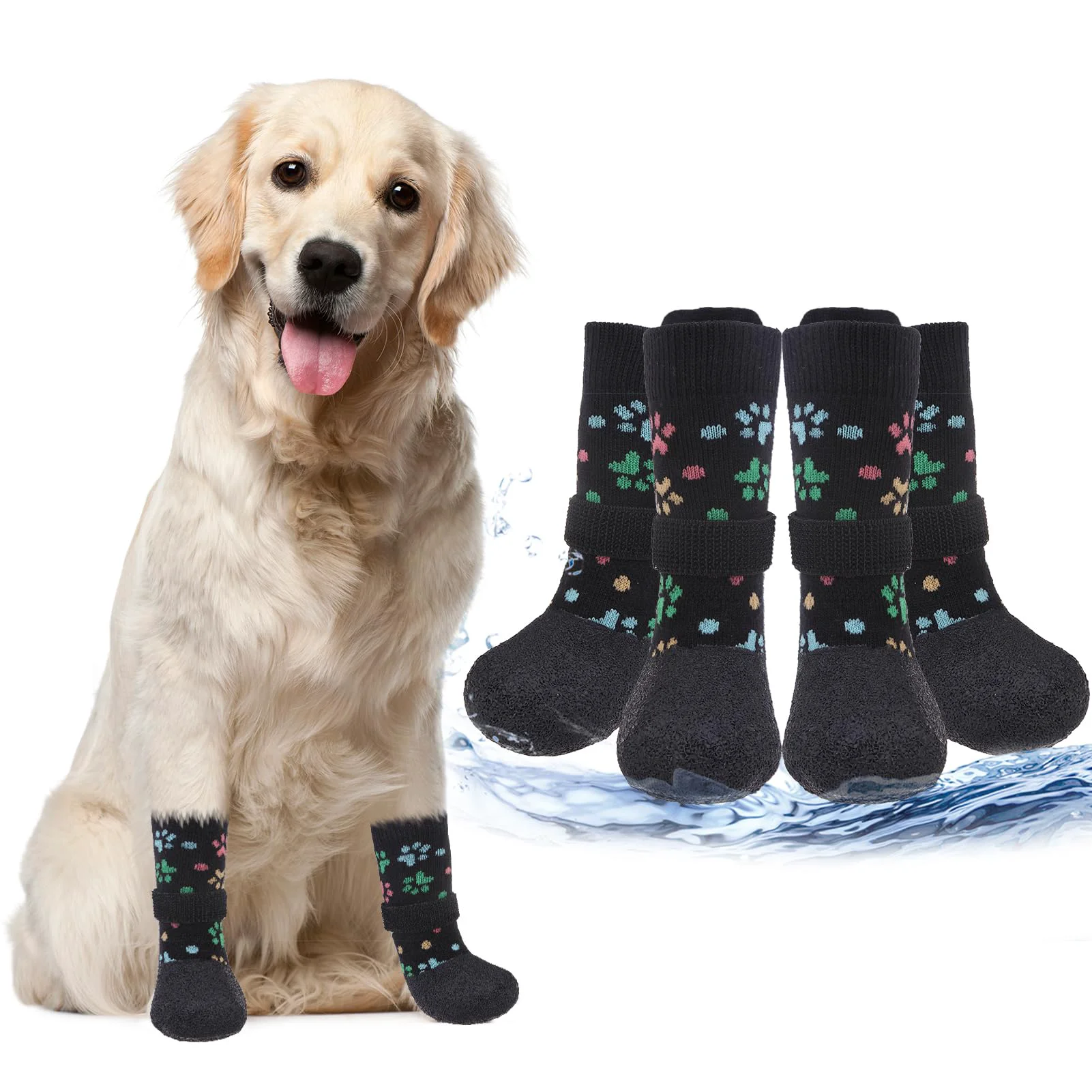 Dependable PUPTECK Anti Slip Dogs Shoes – Non-Slip Dog Booties for All-Season Paw Protection User-Friendly