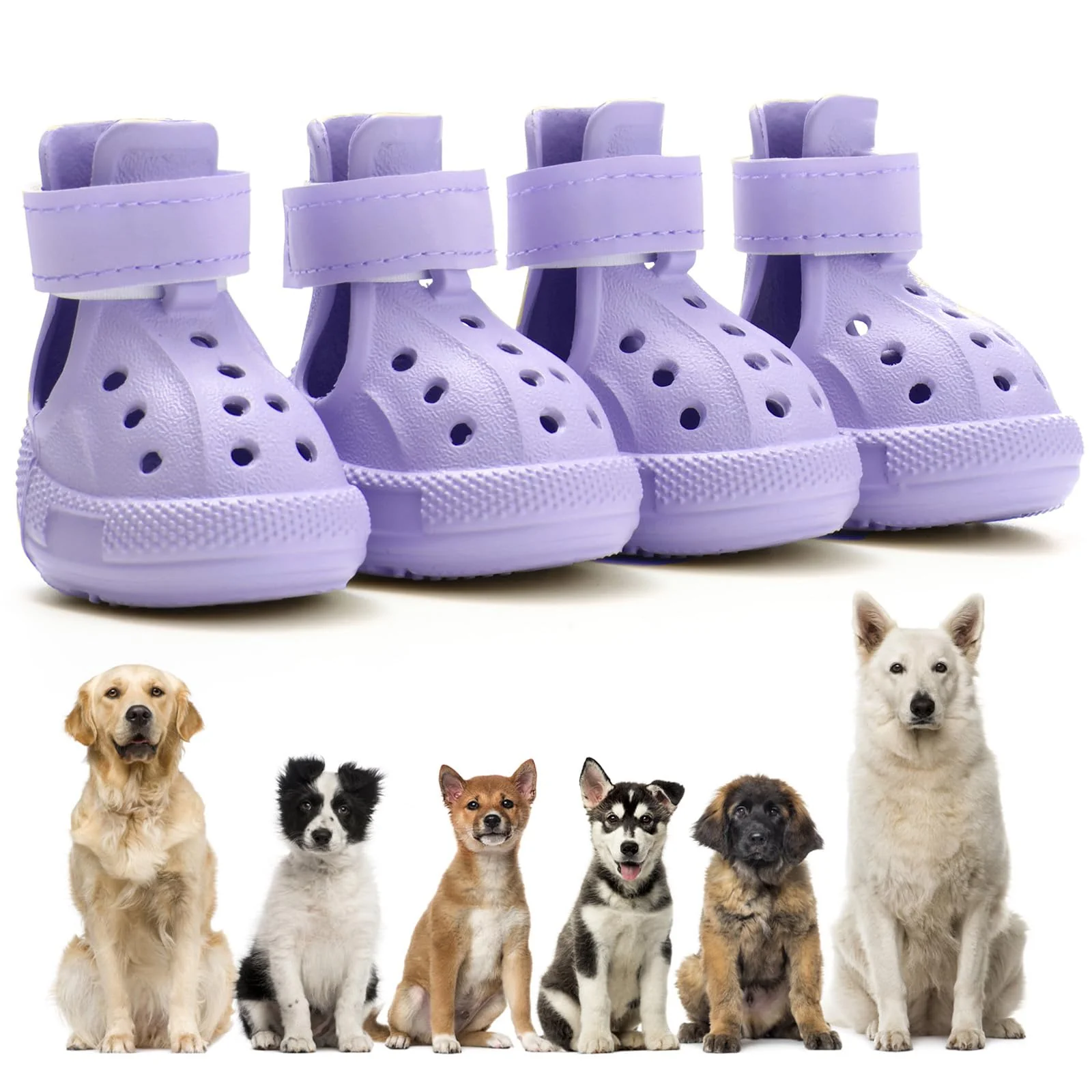 High-Performance UGRASEA Dog Shoes for Hot Pavement – Non Slip Waterproof Easy On Off Purple Size 3 Sustainable