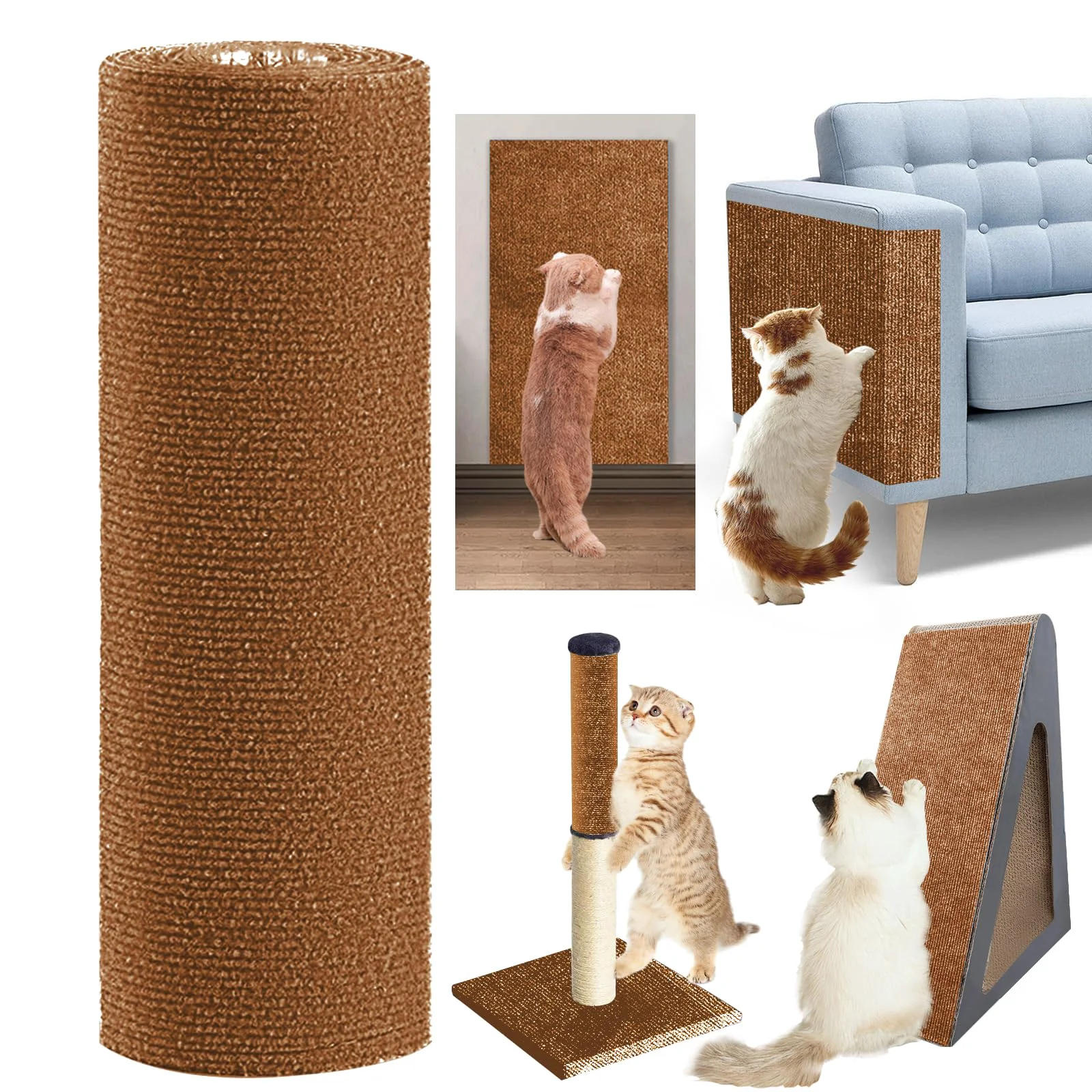 Fashionable MESIXI 120x15.8 in Cat Scratch Furniture Protector — Couch Corner Wall Scratcher Sisal Mat Fast
