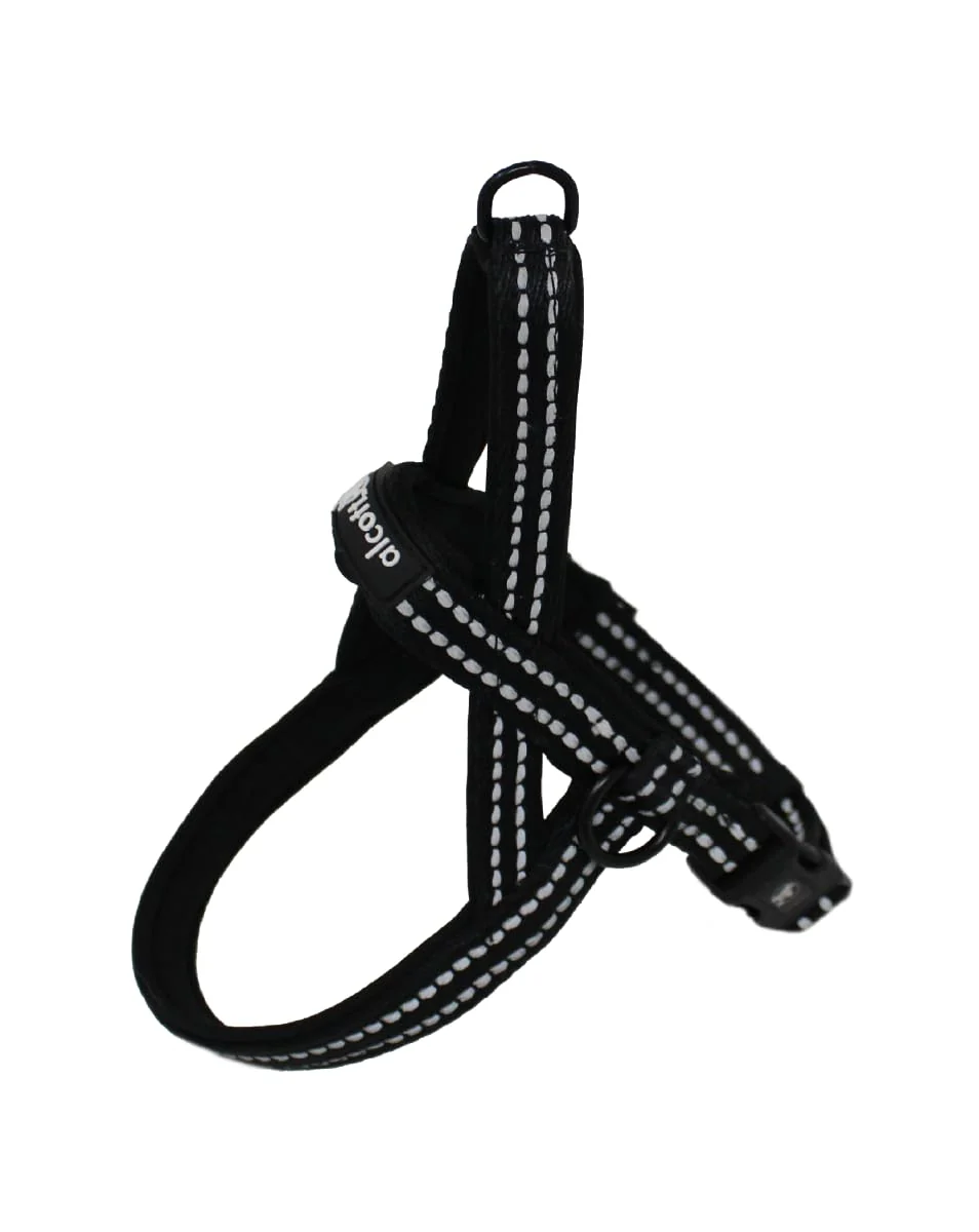 Smart Alcott Norwegian Harness Black Medium Adjustable Reflective Dog Harness Detailed