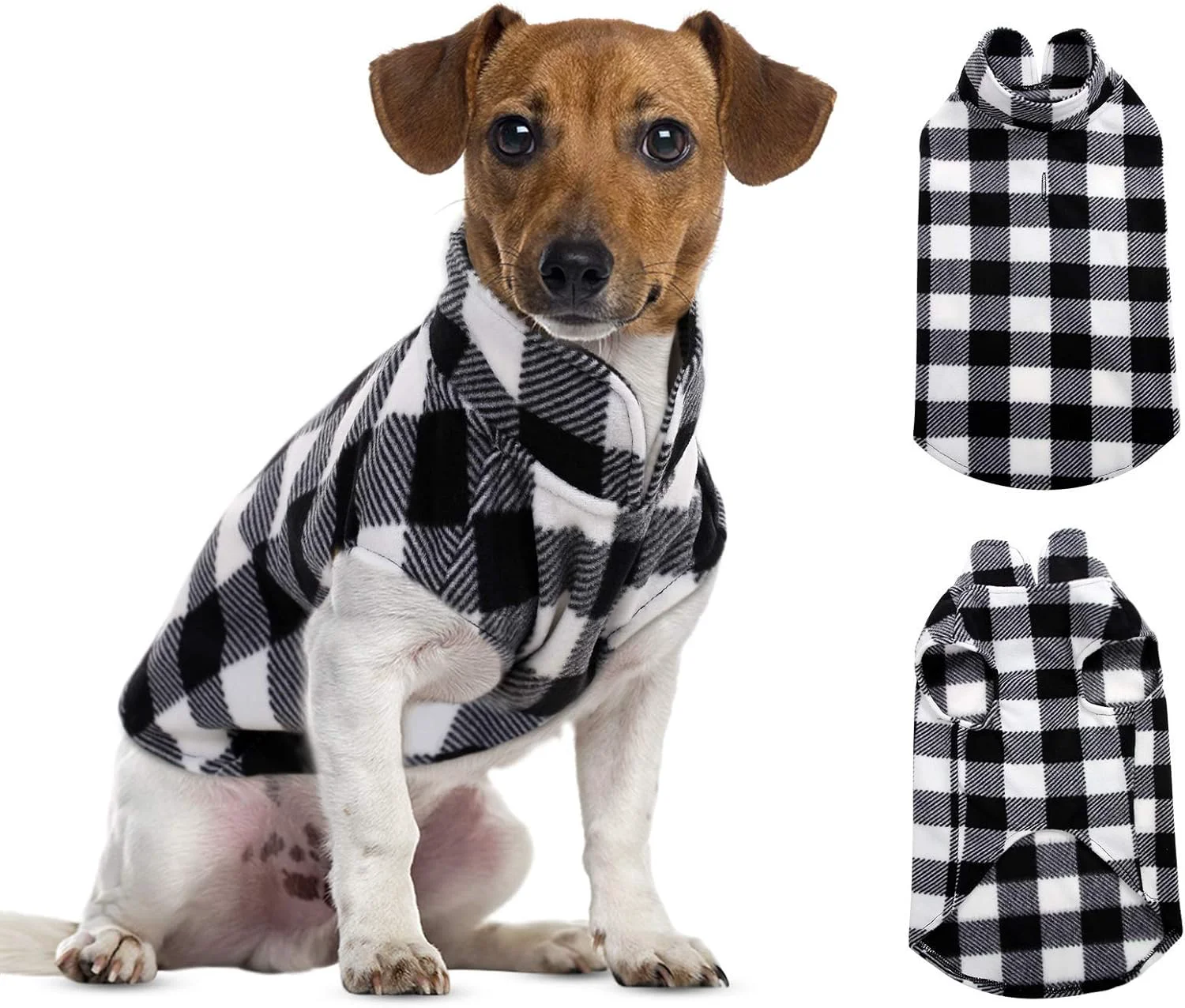 Expertly Made ASENKU Dog Sweater Plaid Dogs Fleece Vest Soft Comfortable Pet Pajamas Warm Winter Puppy Shirt Cold Weather Coat Jacket Pet Clothes for Small Medium Dog Breeds Carefully Designed