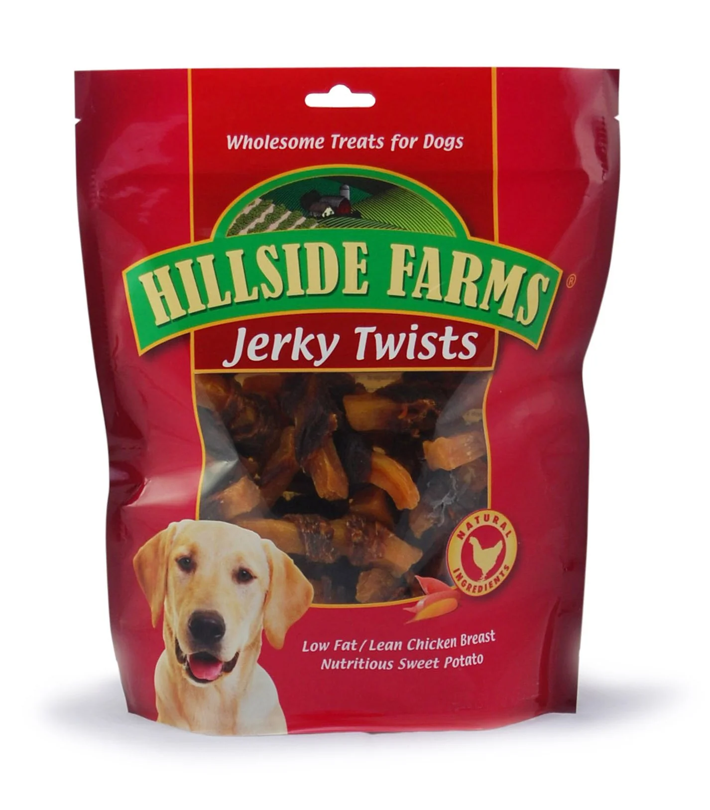 Fast Hillside Farms Chicken and Sweet Potato Premium Dog Treats – Jerky Twists 32-Ounce Selected