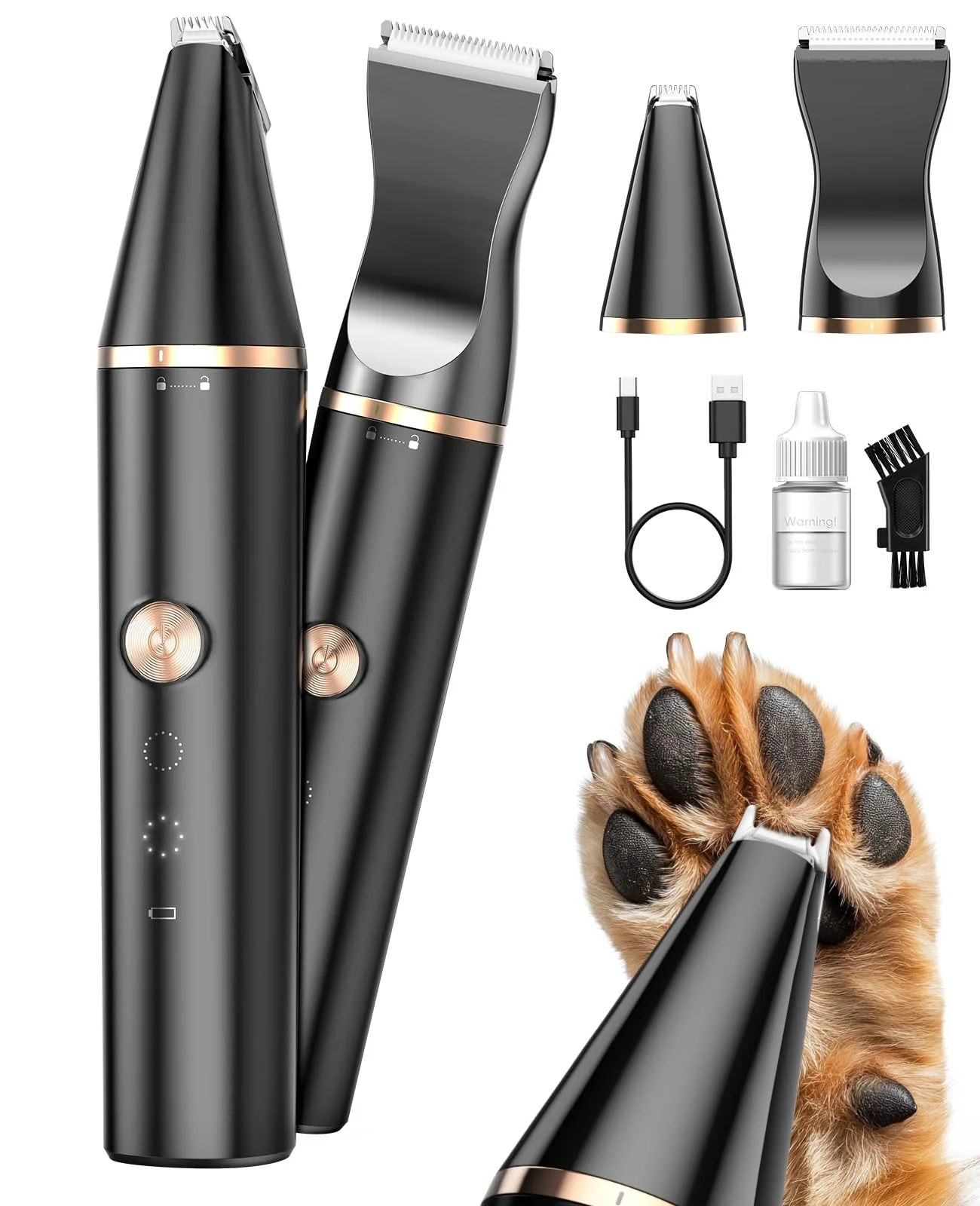 Professional oneisall 2-Speed Cat Clippers with Double Blades – Cordless Low- Noise USB-C Rechargeable Comfortable