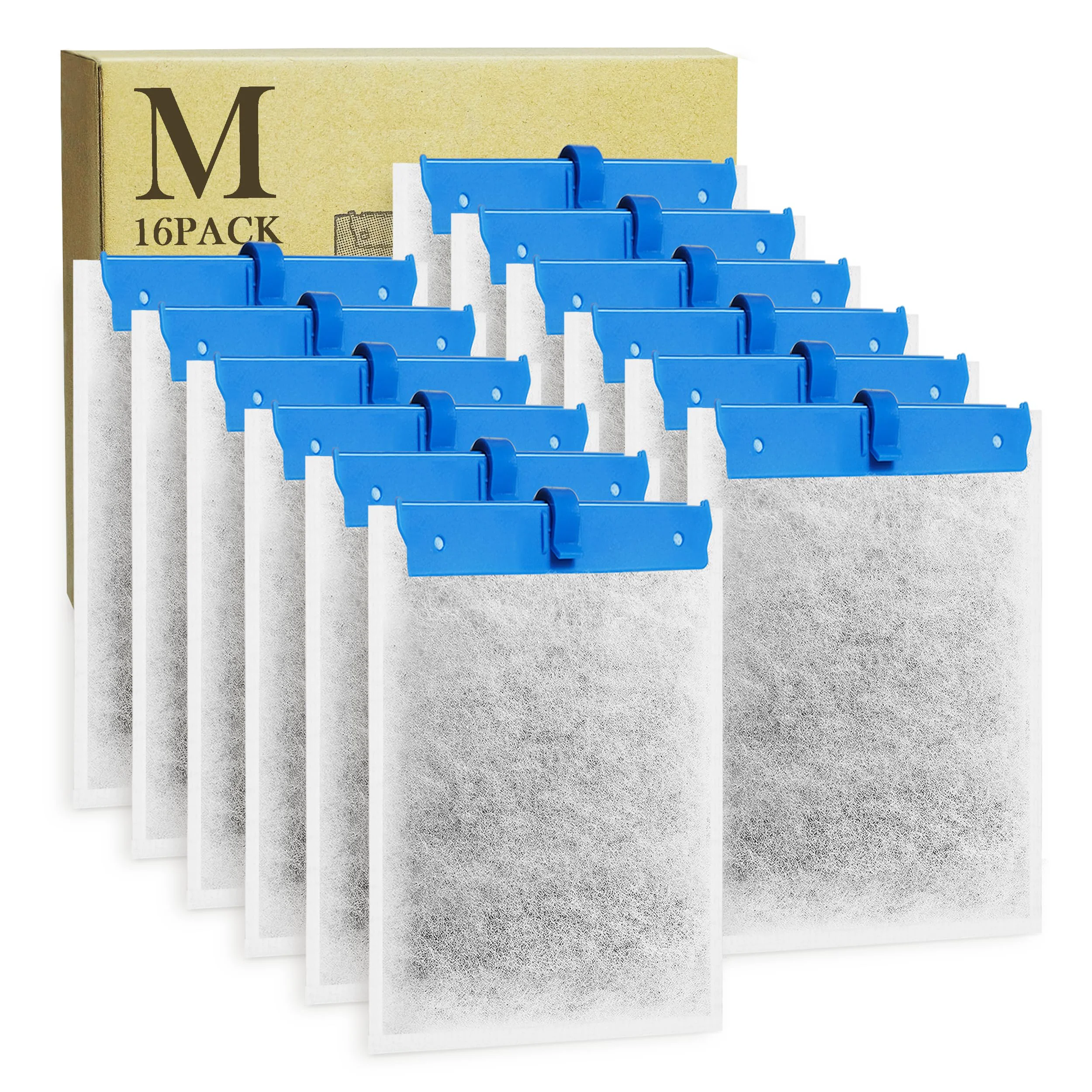 Outstanding Jeekocaso 16 Pack Medium Fish Tank Filter Cartridges Compatible with Tetra Whisper PF10 ReptoFilter 10i IQ10 Ready to Use Convenient