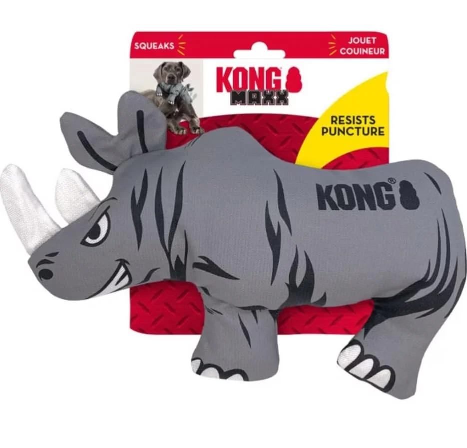 Next-Generation KONG Maxx Ballistic 2 Layered Rhino Toy - Large Durable Tough Dog Toy Long-Lasting