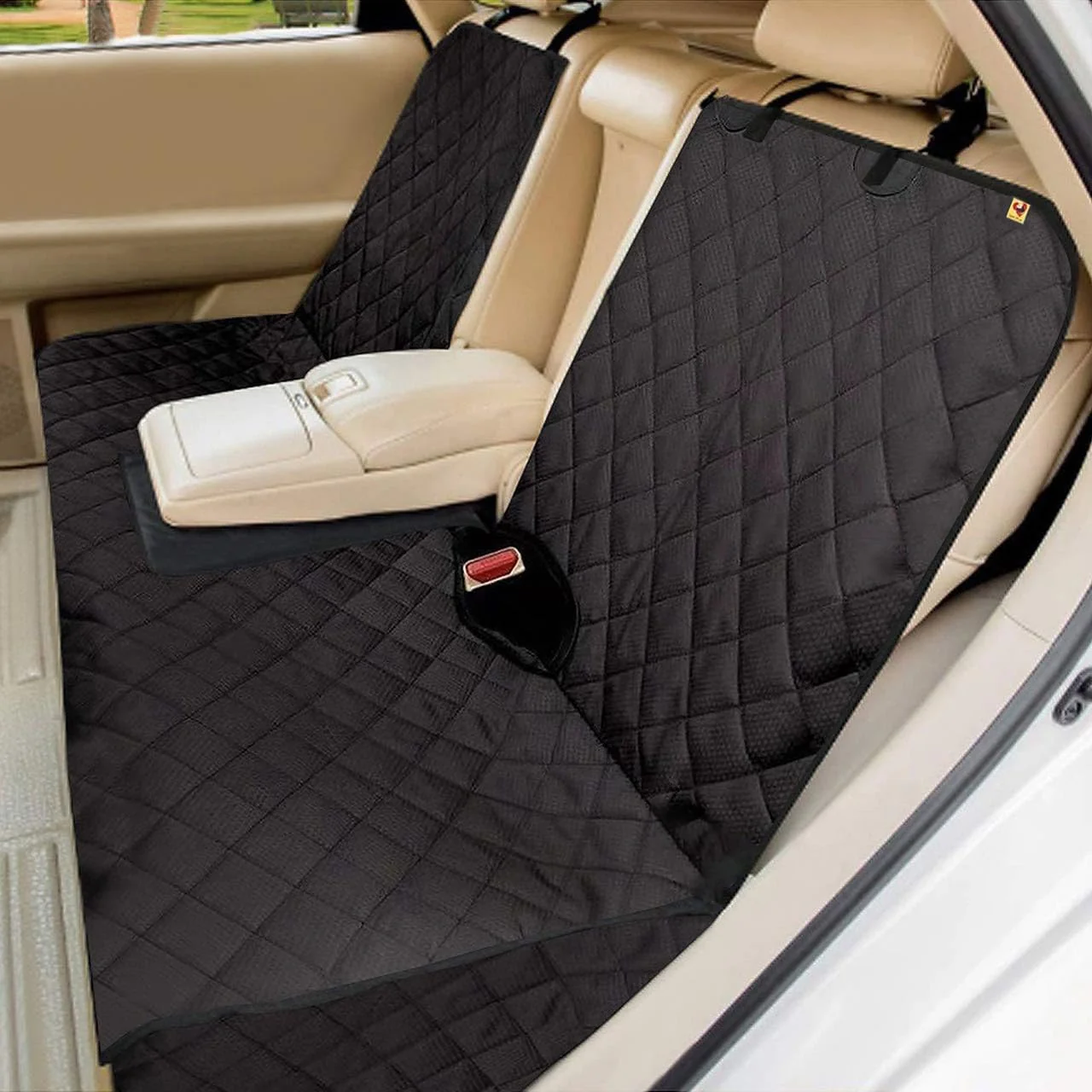 High-End Bark Lover Dog Car Seat Cover – Waterproof Back Seat Protector Eco-Friendly