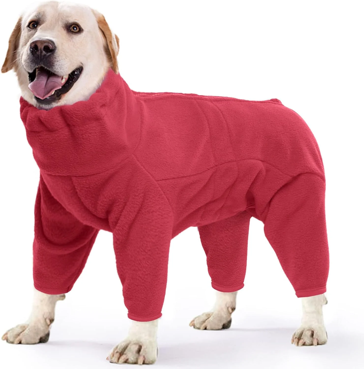 Natural ROZKITCH Dog Pajamas Medium Size Dog Pet Windproof Warm Cold Weather Jacket Vest Cozy Jumpsuit Apparel Outfit Clothes for Small Medium Large Dog Walking Hiking Sleep Red M Long-Lasting