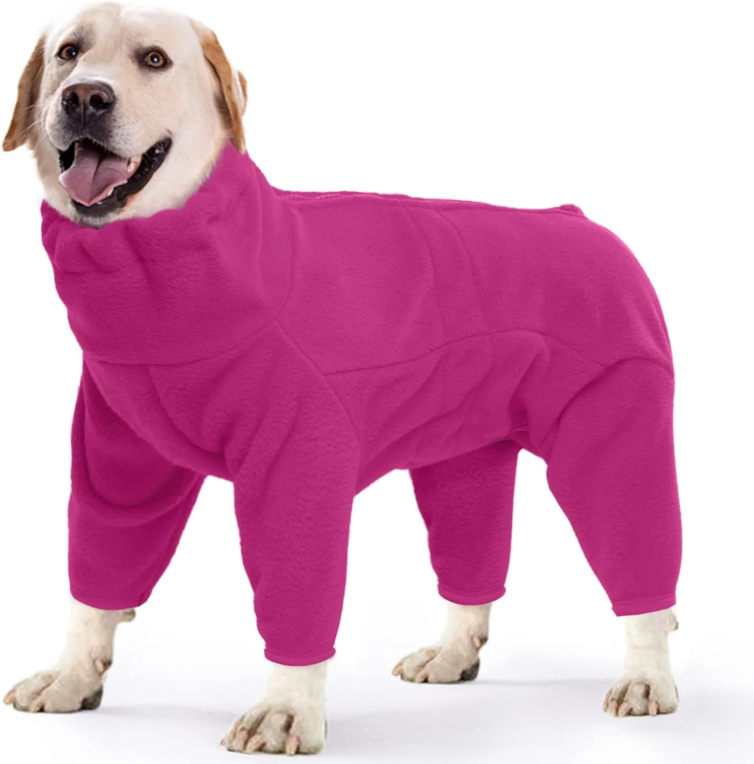 Secure ROZKITCH Fleece Dog Sweater Pet Windproof Warm Cold Weather Jacket Vest Cozy Jumpsuit Apparel Outfit Clothes for Small Medium Large Dog Walking Hiking Sleep Pink XS Elite