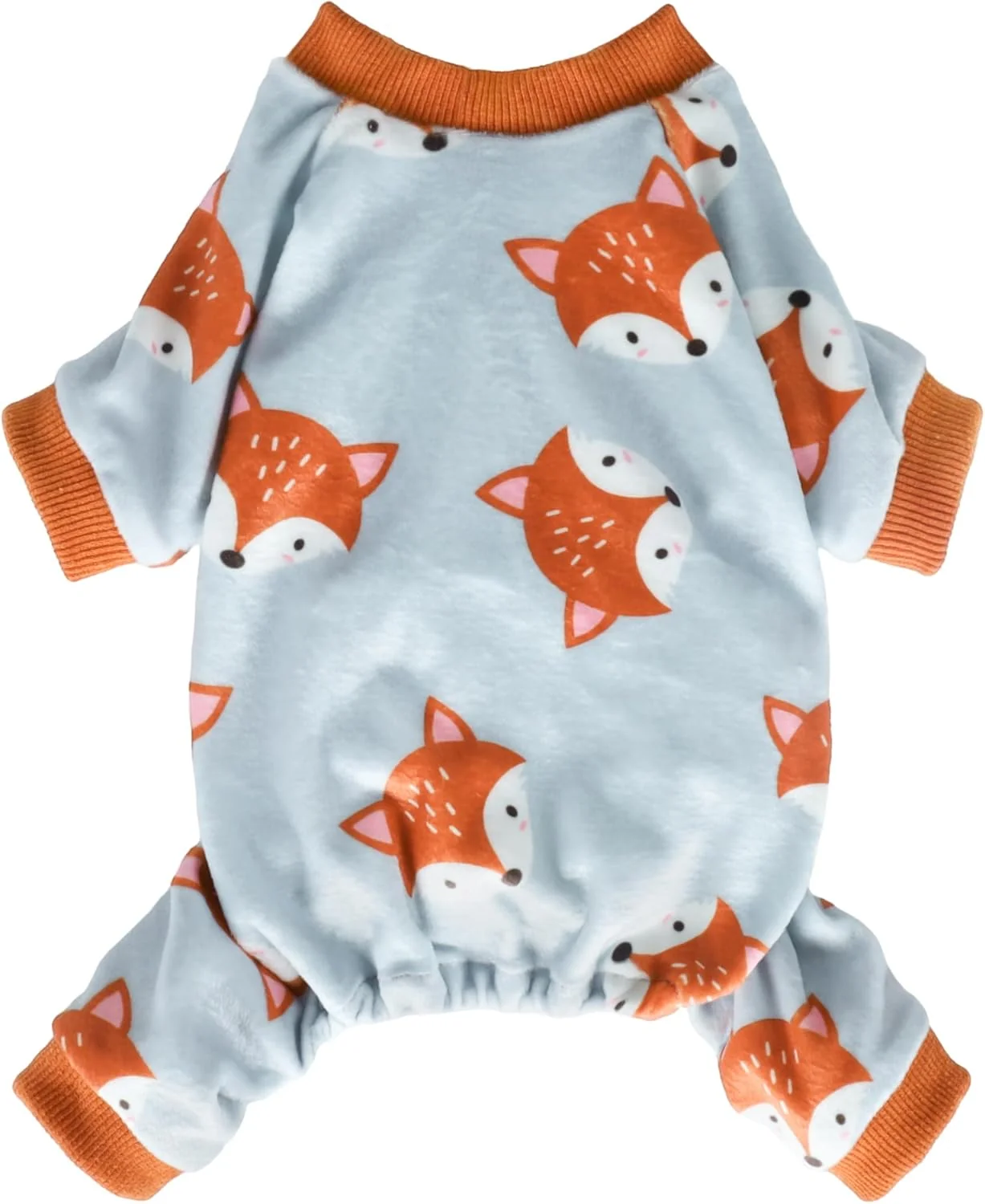 Luxury Fitwarm Funny Fox Dog Pajamas Warm Dog Onesie Dog Clothes for Small Dogs Girl Boy Lightweight Velvet Pet Outfit Gray Orange Large Environmentally Friendly