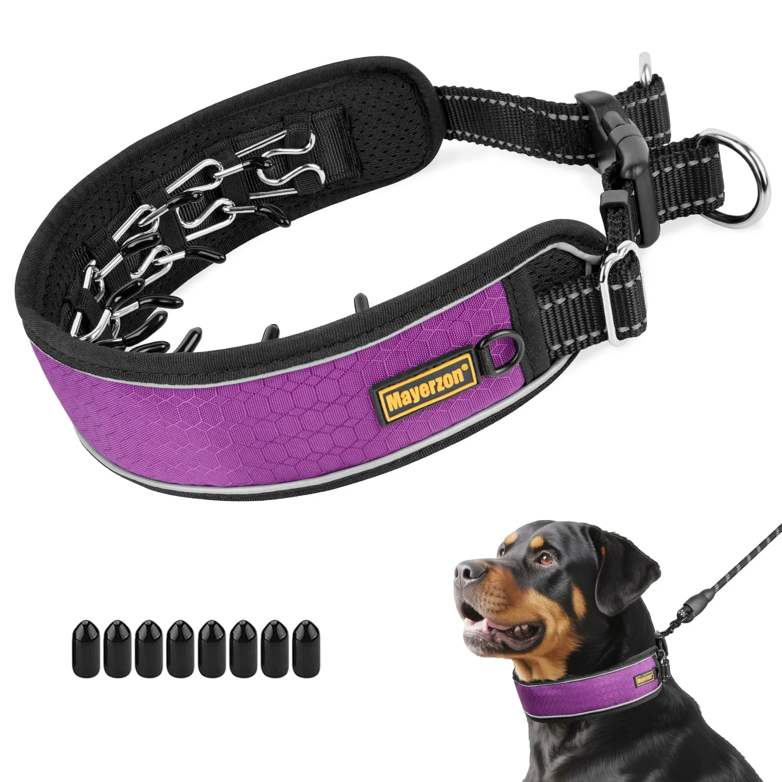 Minimalist Mayerzon Patented No Pull Collar for Dogs – Adjustable Reflective Waterproof High-End