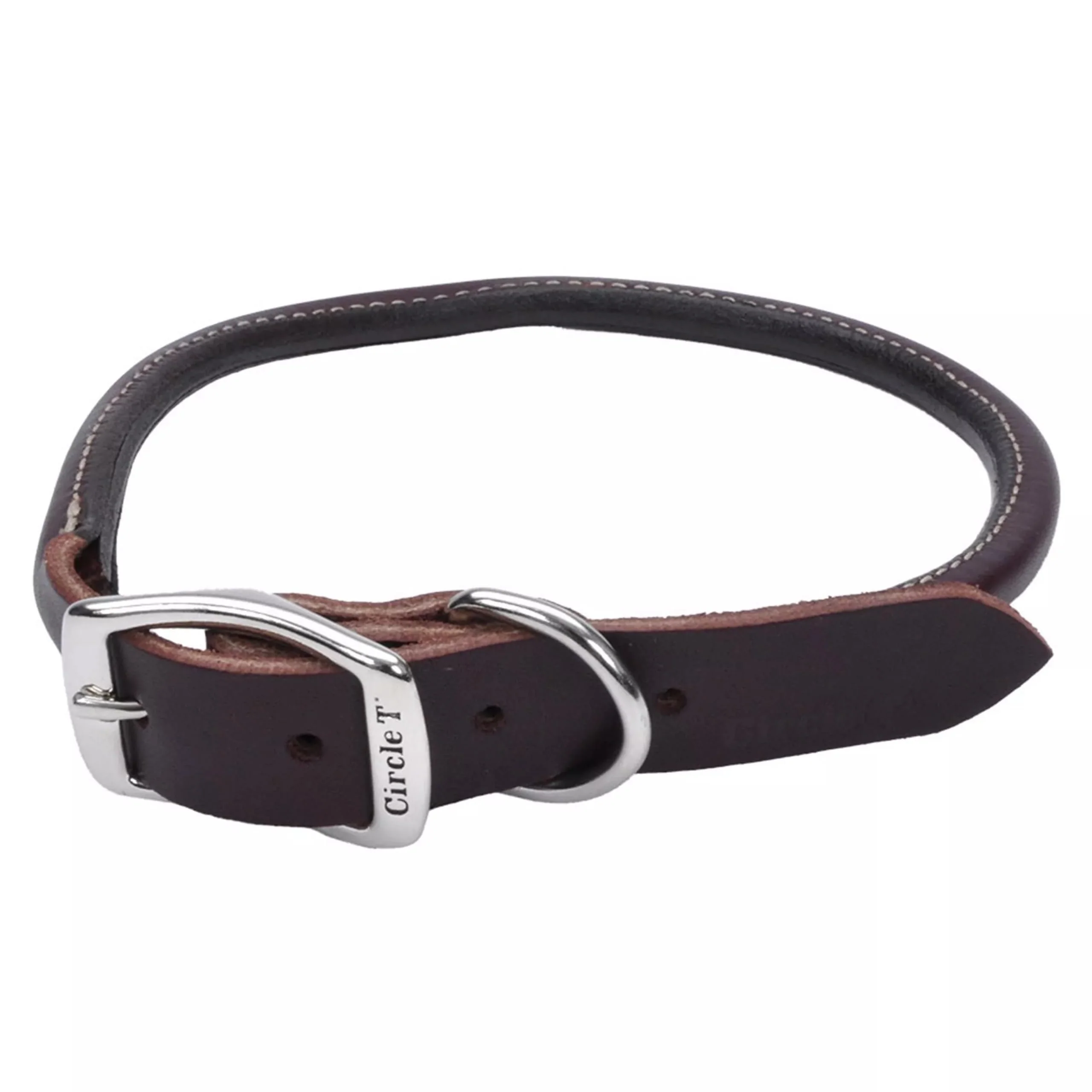 Efficient Coastal Pet Circle T Latigo Leather Round Dog Collar – 3 8 in x 20 in Outstanding