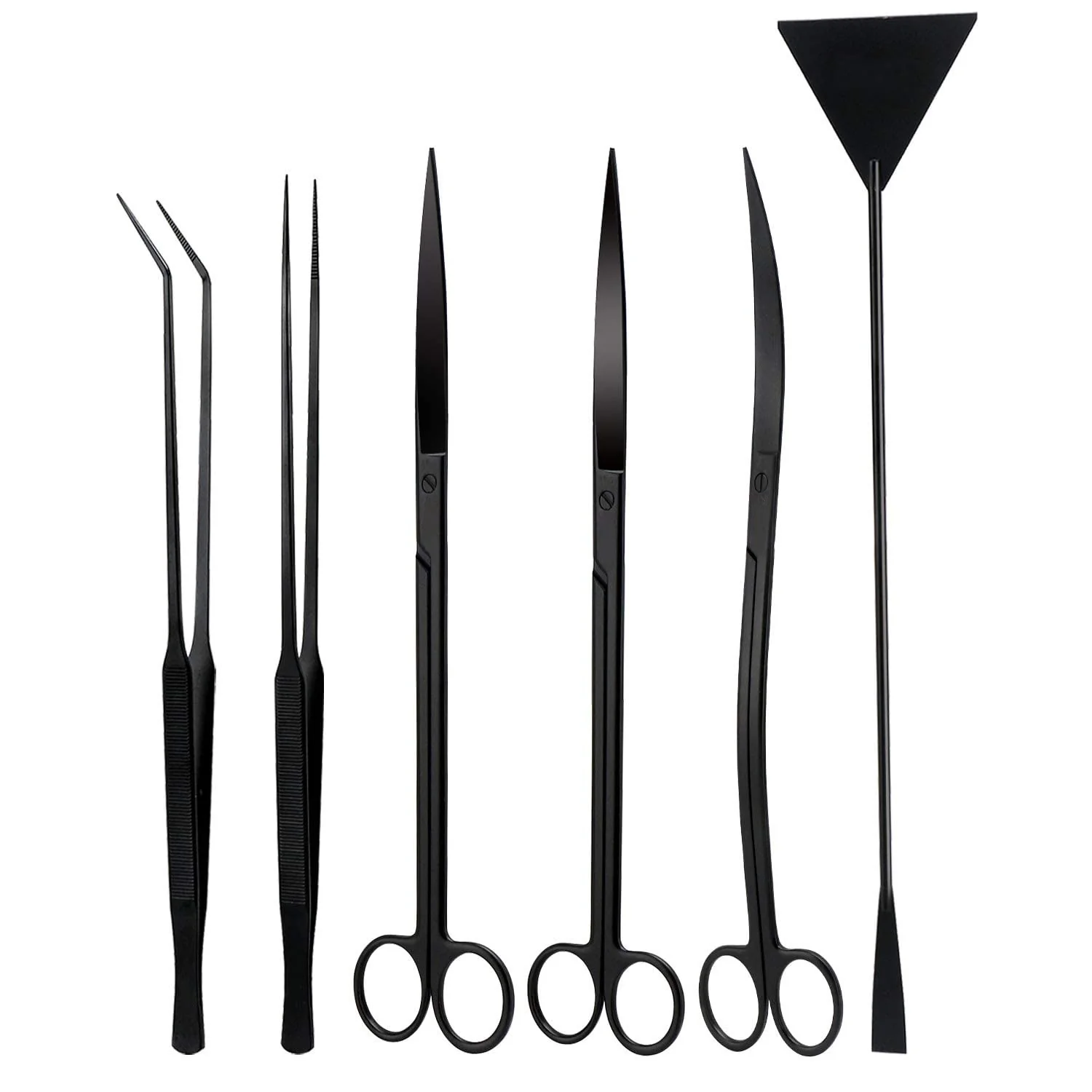 Practical Segarty 6-in-1 Aquarium Tools – Stainless Steel Plant Tweezers More Versatile
