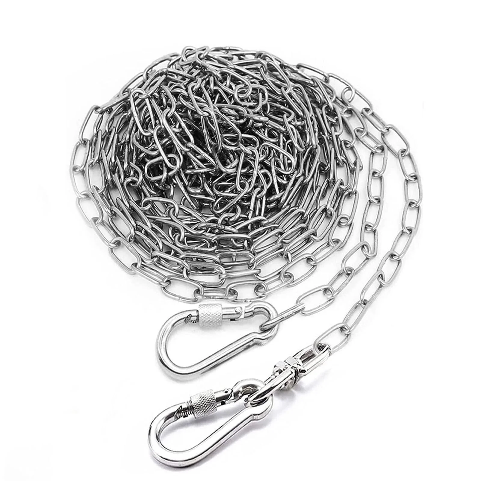 Enhanced MELAIRON 25ft Dog Chains for Outside — Heavy-Duty Chew-Proof Tie Out for Dogs Up to 200 Lbs Fine