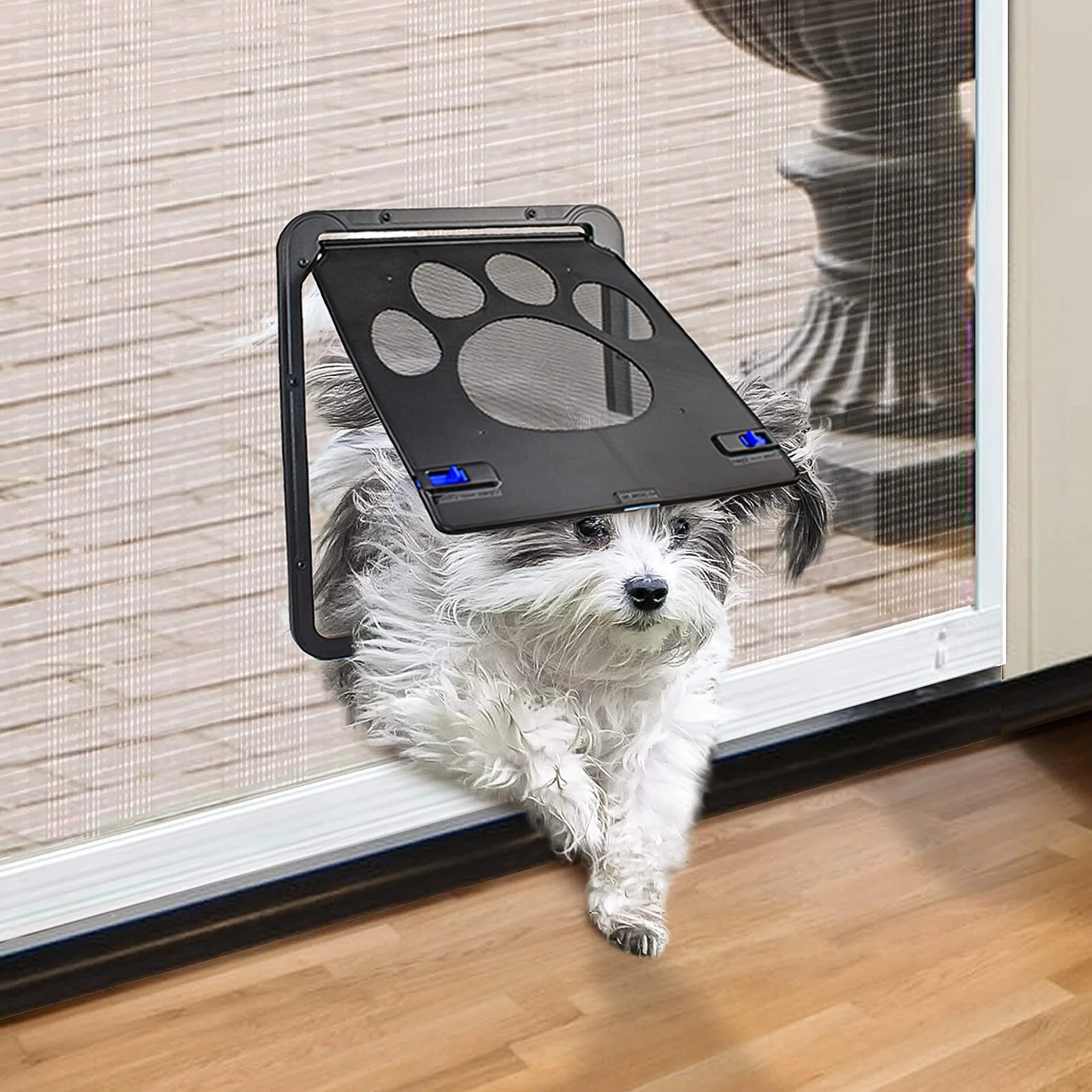 Luxury PETLESO Dog Door for Screen Door — Small 8×10-Inch Cat Puppy Door Insert Functional