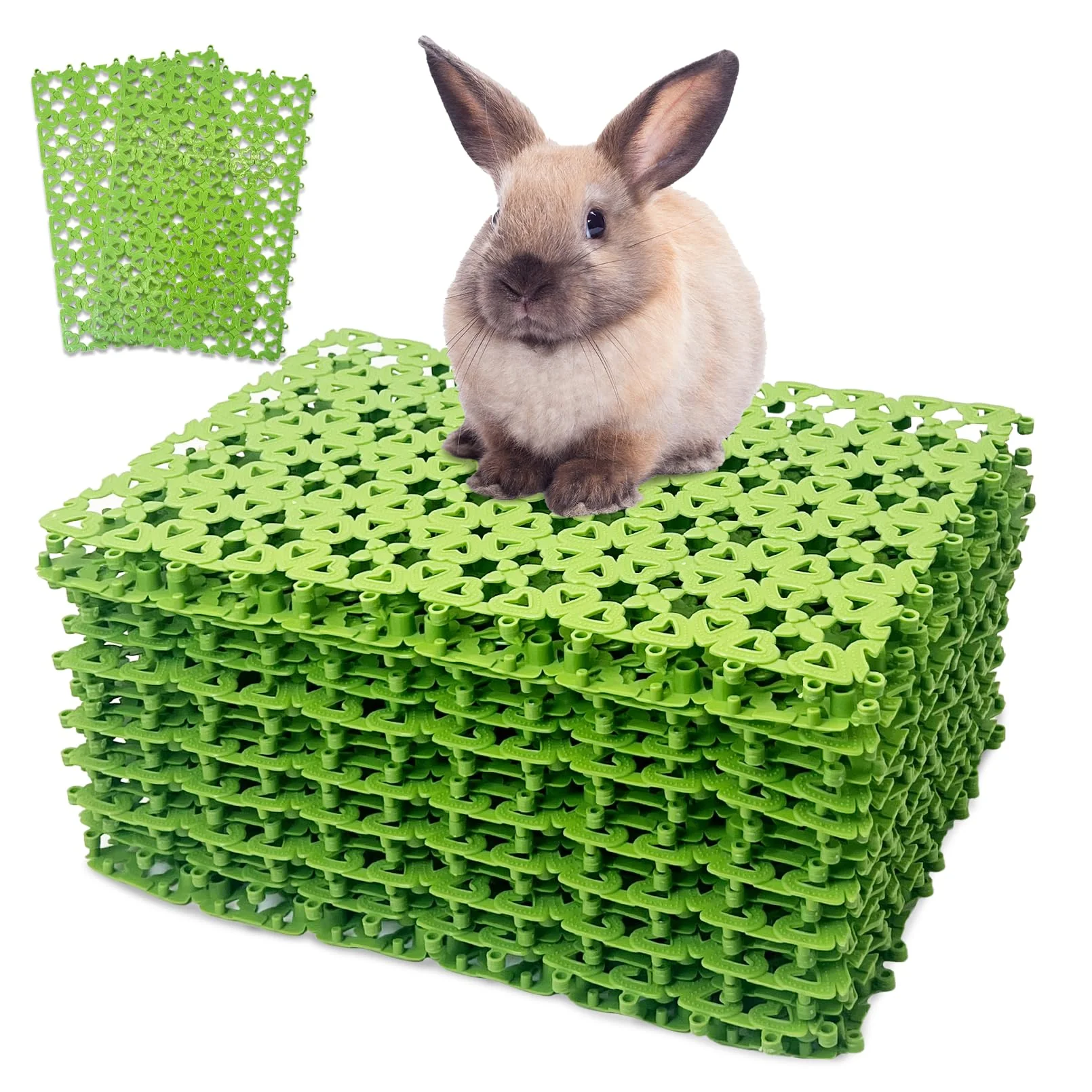 Natural Kathson 20PCS Rabbit Cage Mats – Drainage Floor Mats for Small Pets Verified