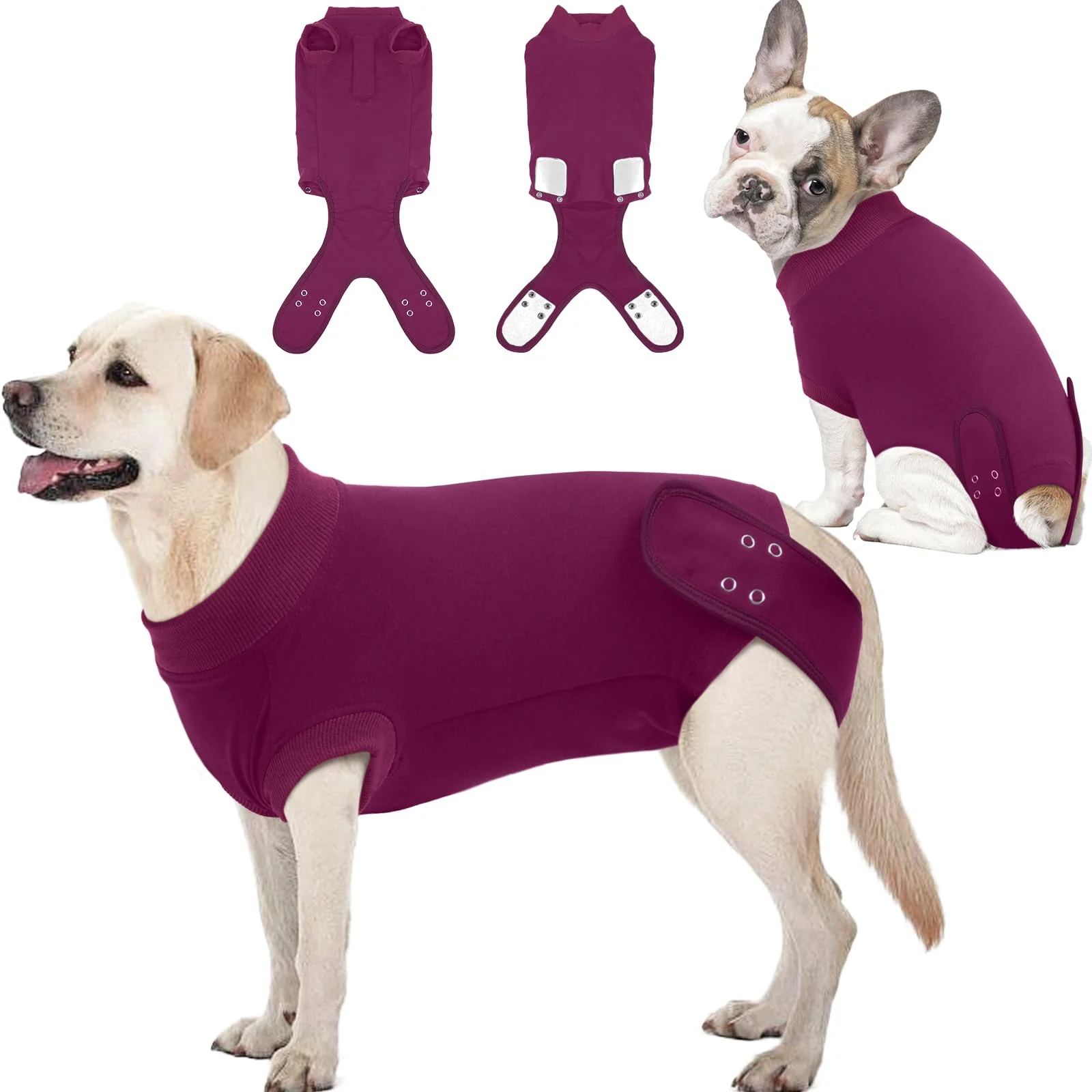 High-Grade IDOMIK Dog Recovery Suit for Female Spay – Adjustable Post-Surgery Onesie Breathable Easy-Wear Elite
