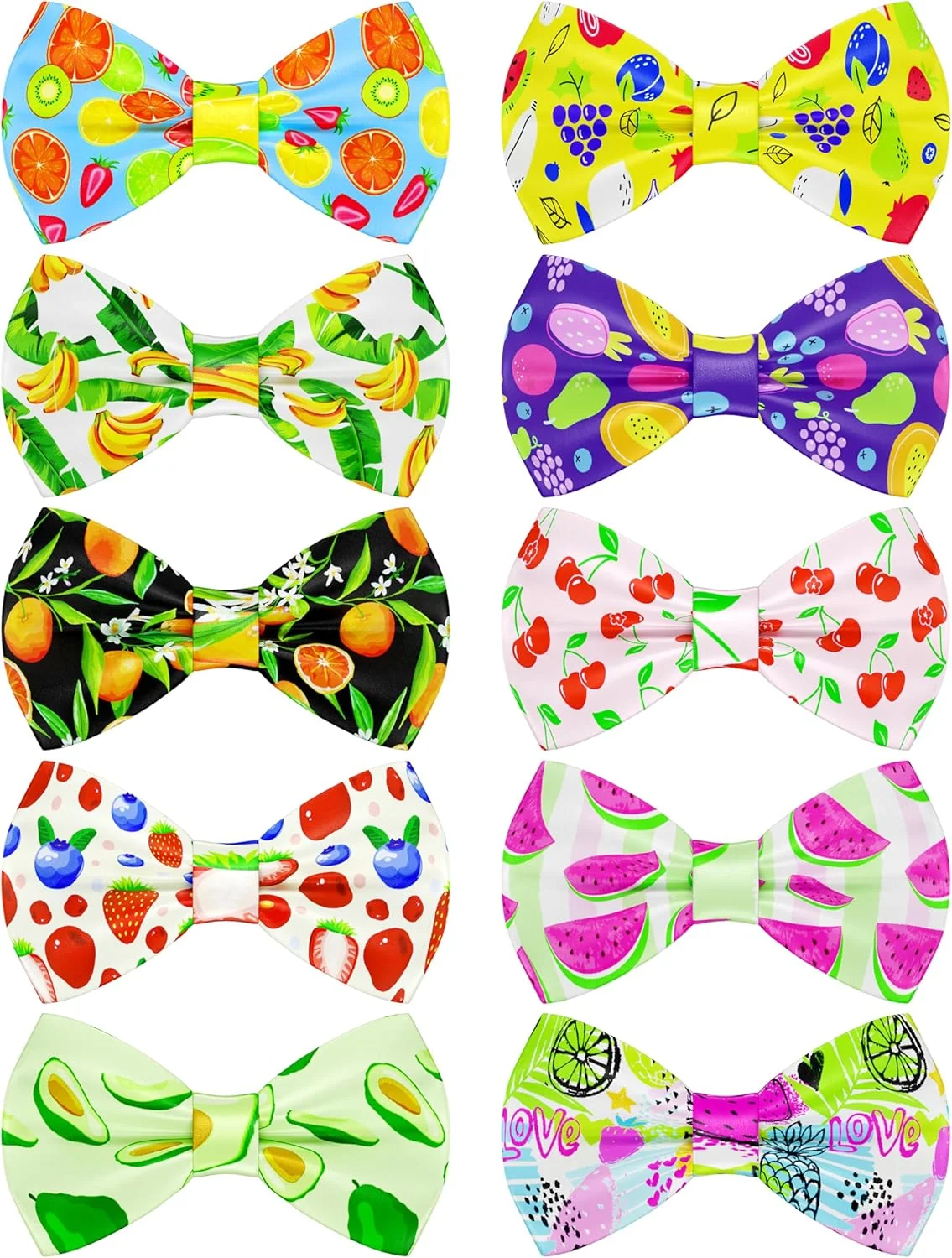 Expertly Made PET SHOW 10 Pack Fruit Small Dog Bow Ties Sliding Collar Attachments Puppy Cats Strawberry Bowties for Medium Dogs Avocado Bowknots Holiday Party Pet Grooming Accessories Small Optimized