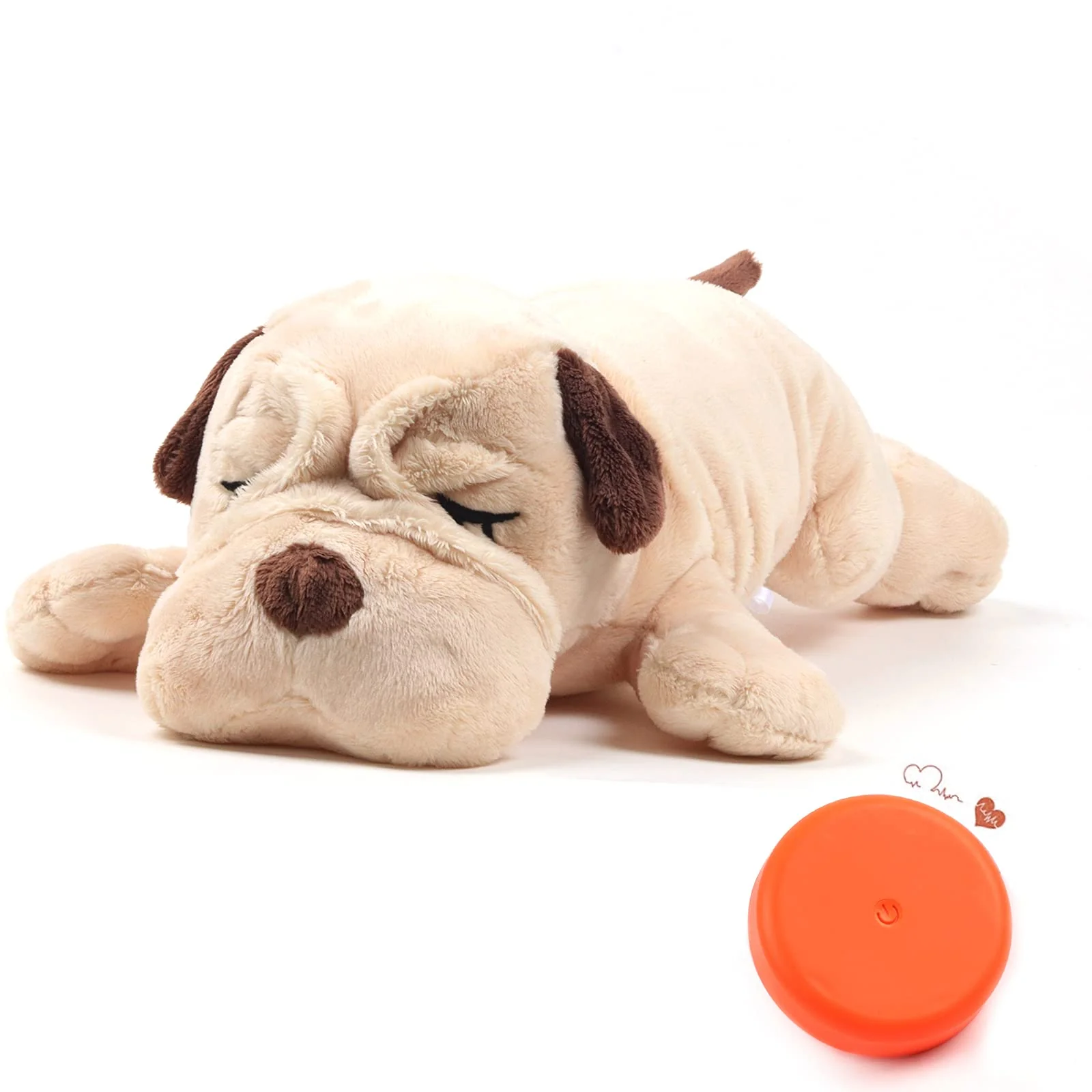 Next-Generation OKAMDERT Heartbeat Puppy Toy — Anxiety Sleep Support Beige High-Grade