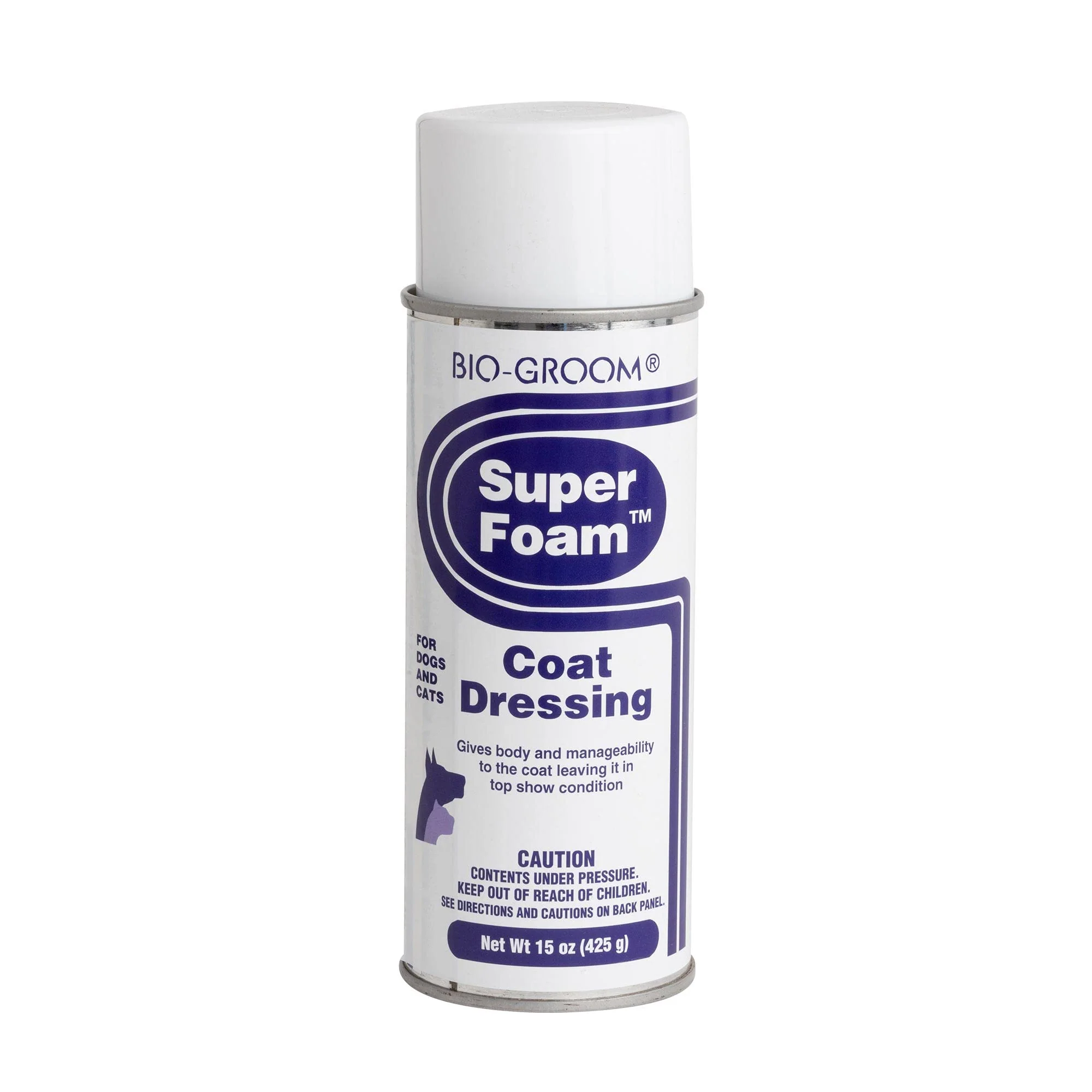 Effective Bio-Groom Super Foam Coat Dressing – Dog Detangler Lanolin-Enriched Non-Oily Made in USA Reusable