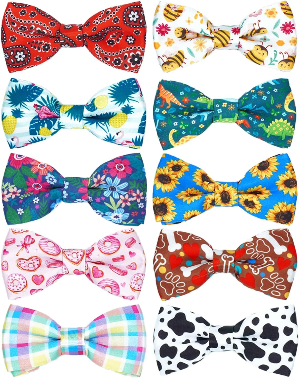 Specialty PET SHOW 10 Pack Small Dog Bow Ties Sliding Collar Attachments Puppy Cats Daily Bowties for Medium Dogs Multiple Styles Cute Summer Bowknots Wedding Party Holiday Pet Grooming Accessories Small High-Performance