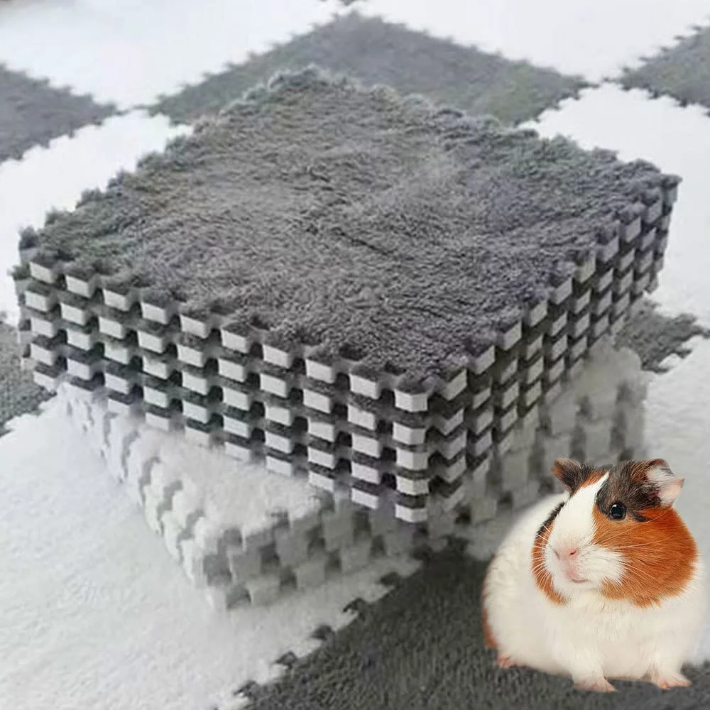 High-End Oncpcare 10Pcs 11x11 Guinea Pig Pads – Washable Reusable Fleece Cage Liners Soft Sleep Mat Grey Smart