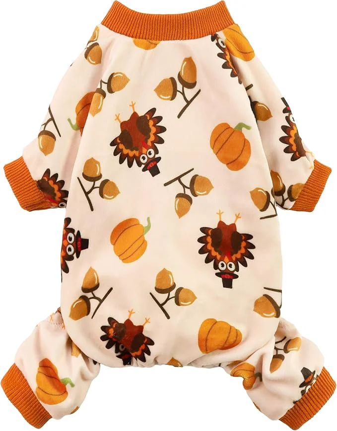 Premium Fitwarm Thanksgiving Turkey Dog Pajamas Funny Dog Winter Clothes Reliable