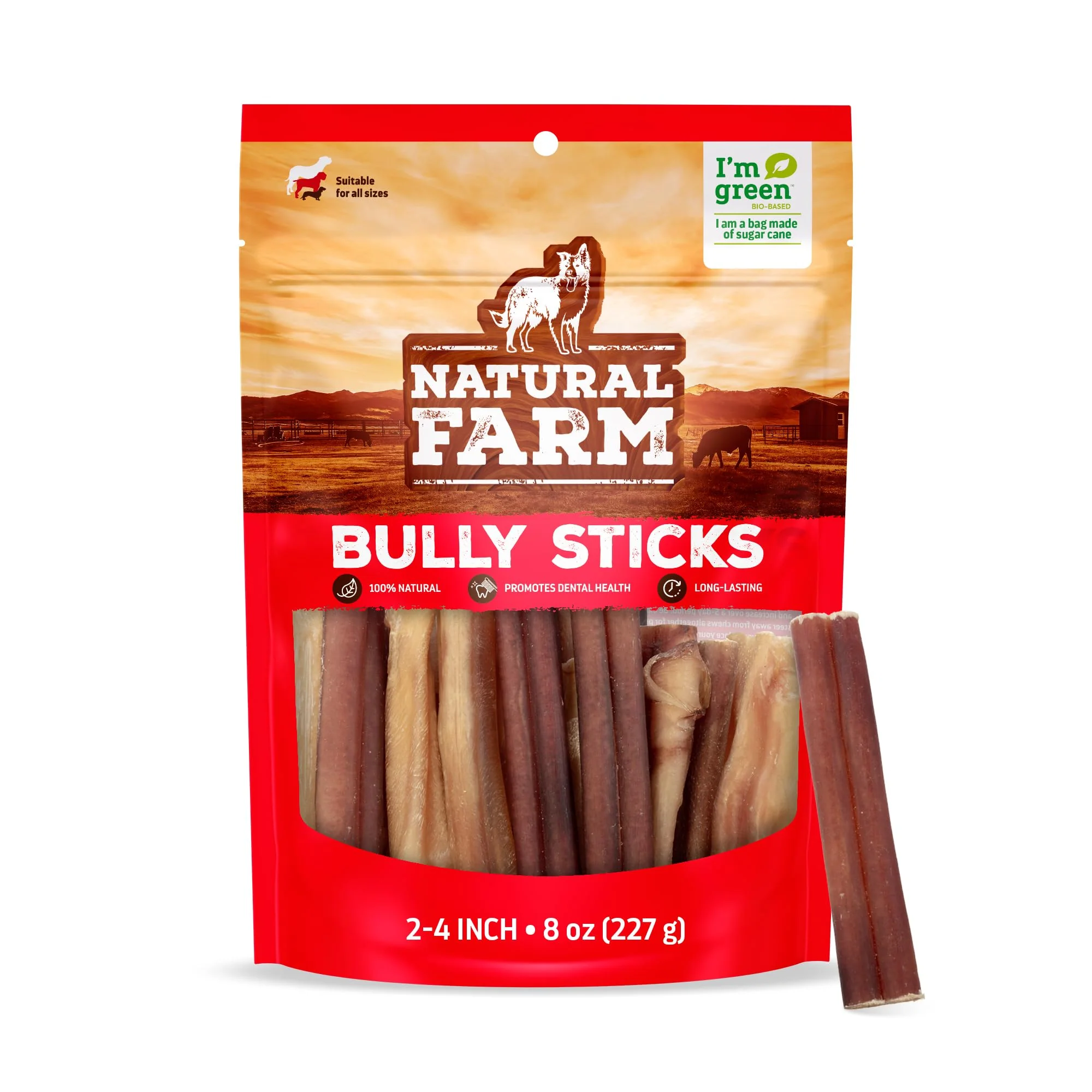 Safe Natural Farm Odor- Bully Sticks 2-4 8oz Premium