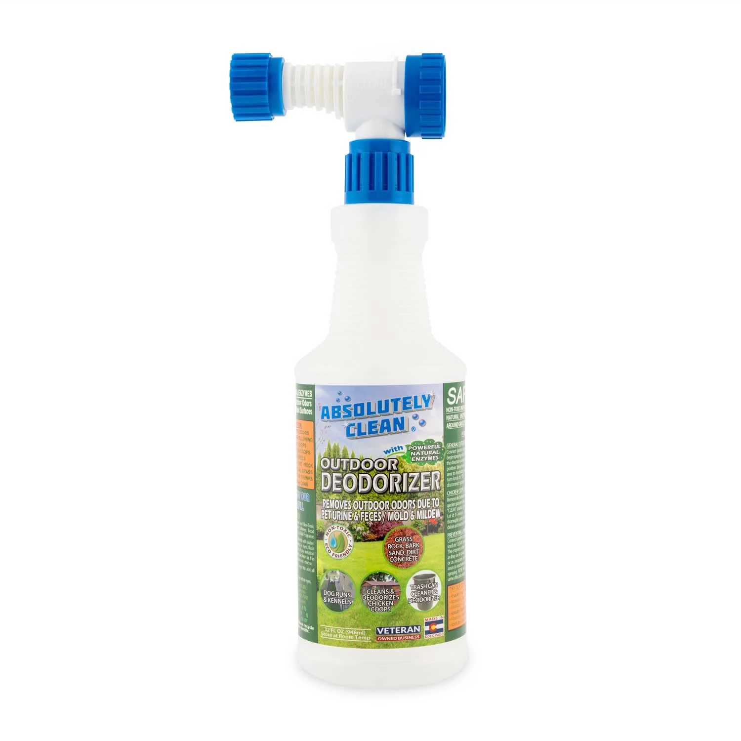 Certified Absolutely Clean Outdoor Deodorizer – Natural Enzyme Spray 32oz Vet Detailed