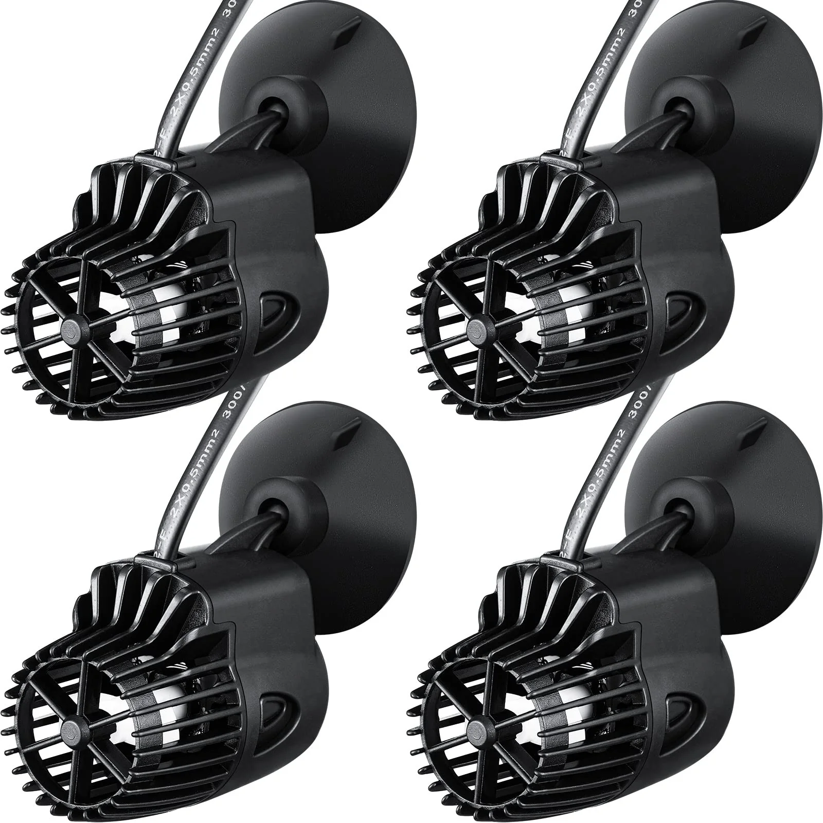 High-End Zhengmy 4-Pack 800 GPH Aquarium Circulation Pumps with Magnetic Base – 360° Wave Maker for 20-100 gal Tanks Easy-to-Use