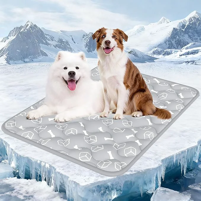 Innovative Rywell Dog Cooling Mat 2.0 Elegant Grey Extended Cooling Fine Crafted