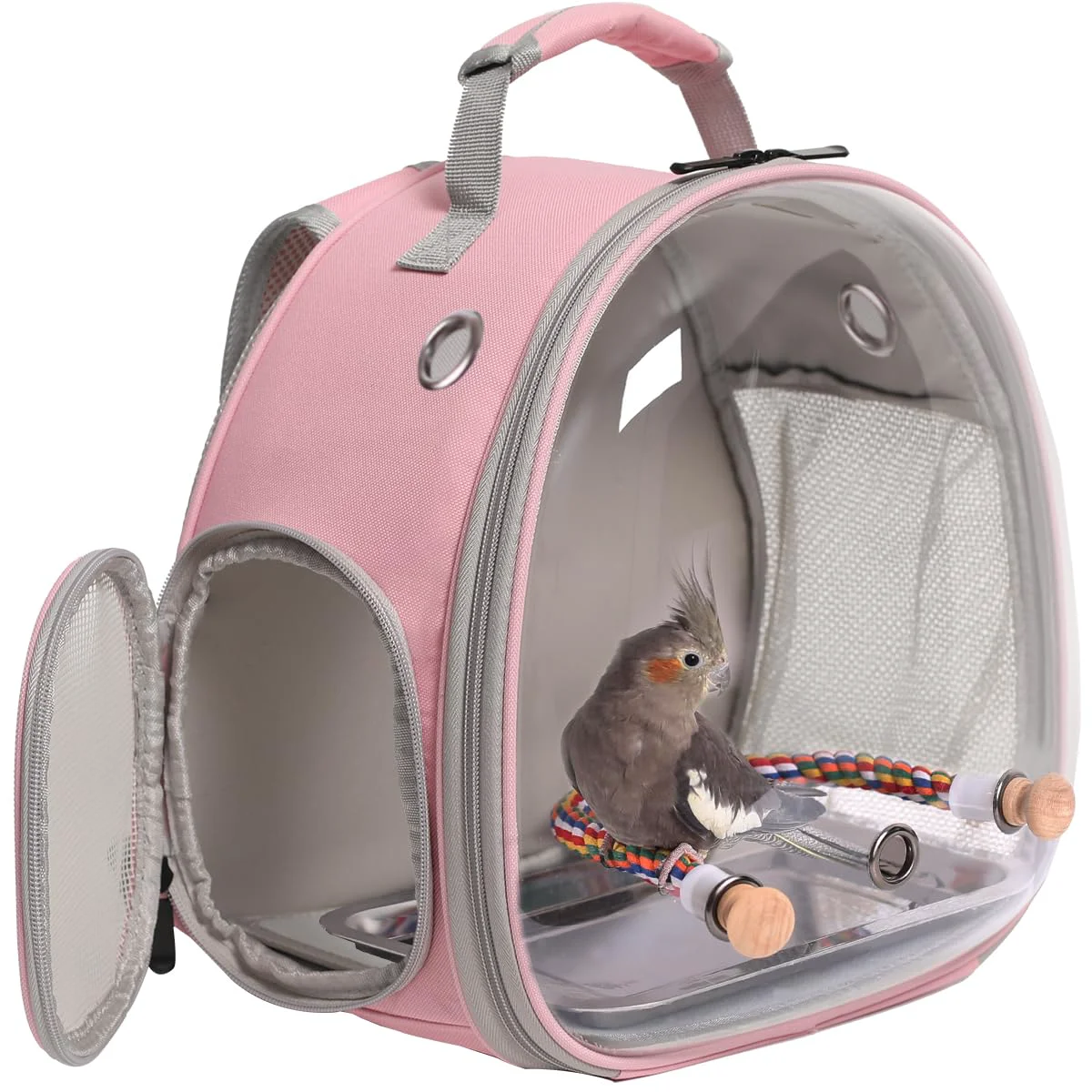 Reliable Halinfer Small Bird Travel Backpack Carrier Cage – Parakeet Budgie Cockatiel Green Stylish