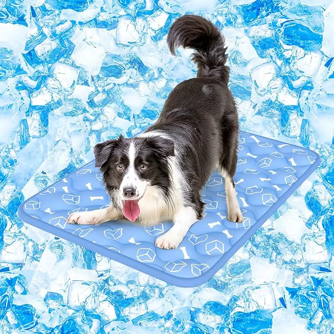 Fine Crafted Rywell Dog Cooling Mat 2.0 Ocean Blue Long-Lasting Cool Clean