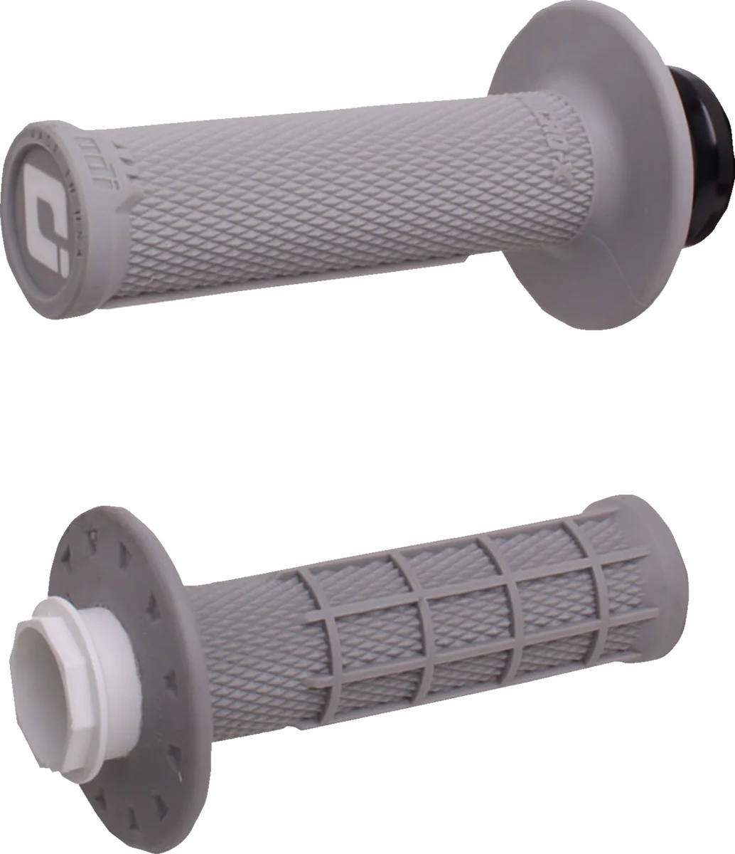 Practical ODI Micro-X Half-Waffle v2 Lock-On Grips - Gray Silver H36MXG Elegant