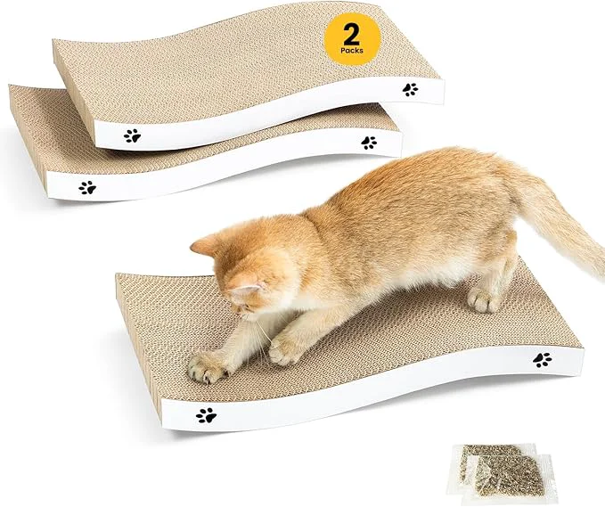 Organic Cat Scratcher Durable Scratch Pad Corrugated Cardboard Scratching Board Proven