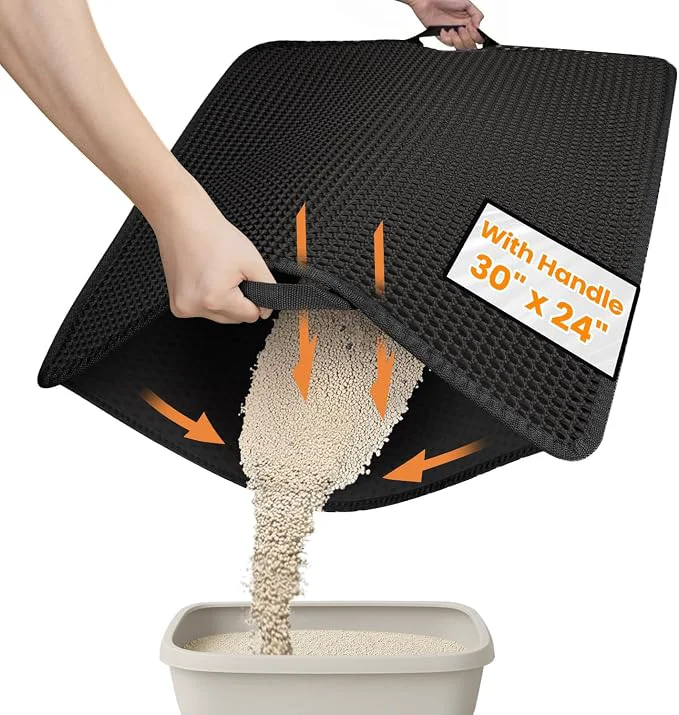 Environmentally Friendly Cat Litter Mat-30 X24 Large Litter BoxTrapping Mat Efficient