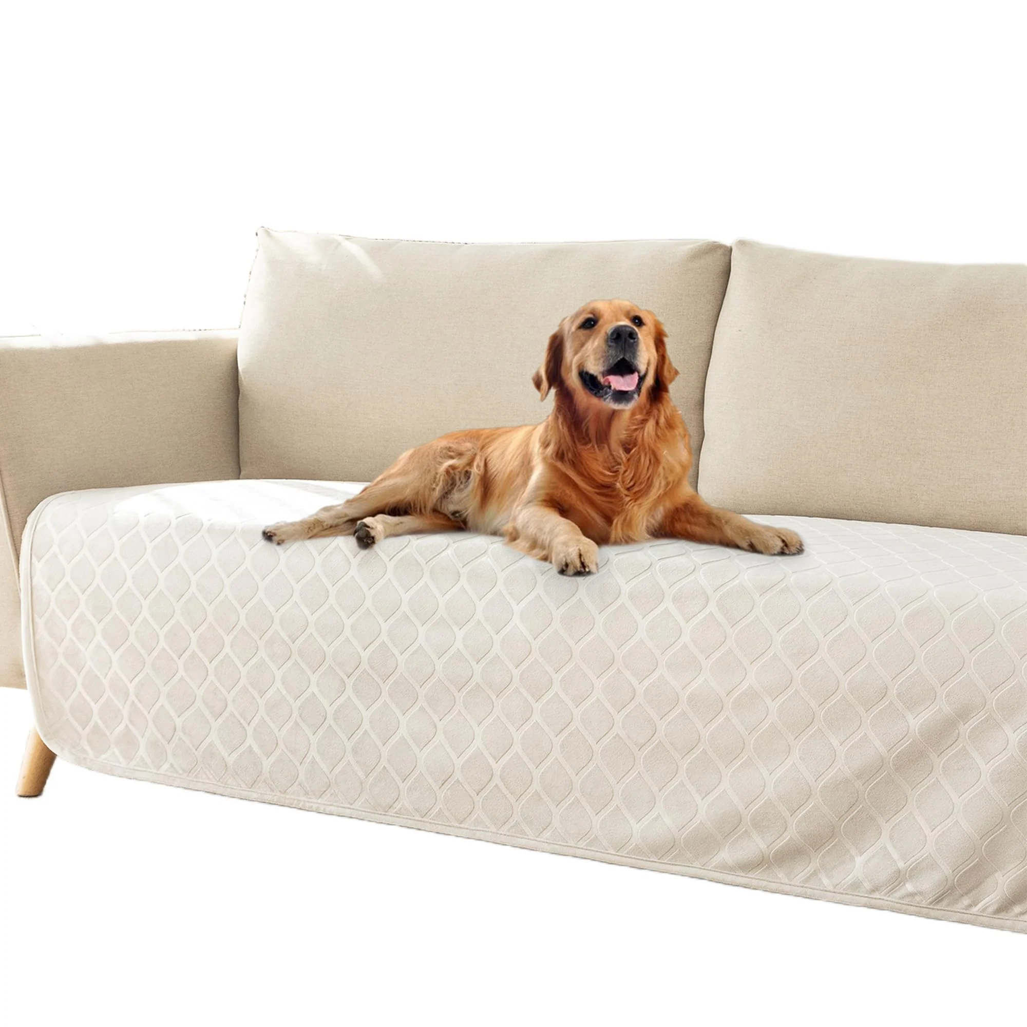 Exceptional fuguitex Waterproof Dog Blanket Cover – Cream Grey 30x70 in Exclusive