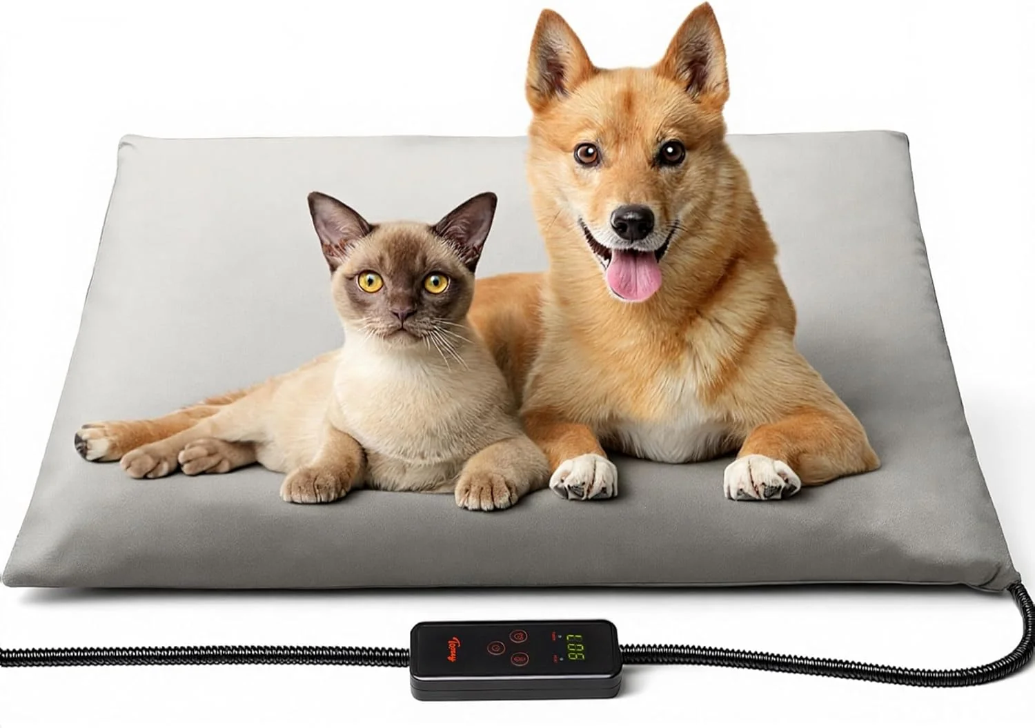 Outstanding Toozey Large Heated Pet Mat 35x24 in - Waterproof Chew Resistant 6 Temp Settings with Timer Indoor Use for Dogs and Cats Advanced