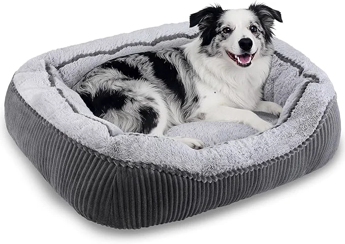 First-Class SIWA MARY Medium Dog Bed for Medium Large Dogs Rectangle Dog Bed Medium Size Expertly Made