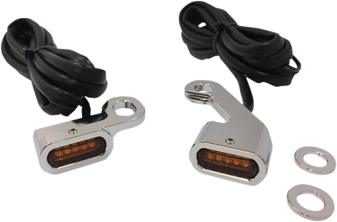 Professional DRAG SPECIALTIES LED Handlebar Marker Lights - Chrome Amber L22-0232CAENU Verified