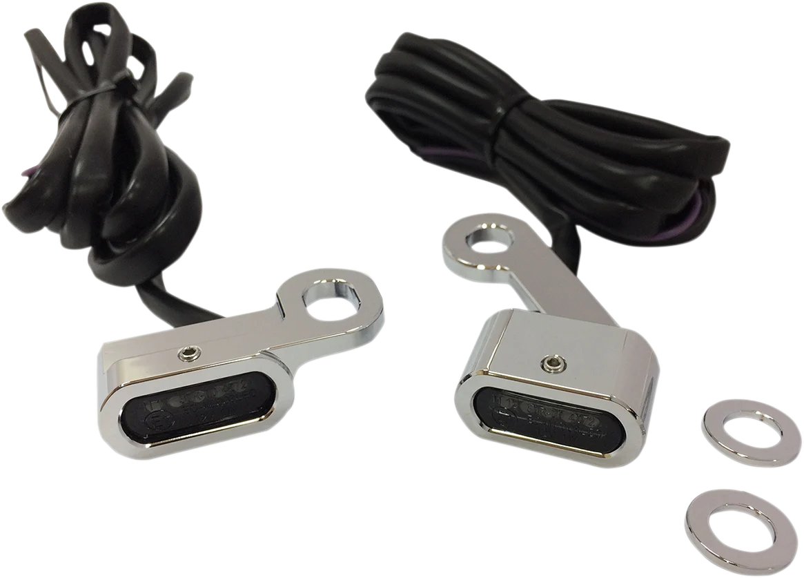 Safe DRAG SPECIALTIES LED Handlebar Marker Lights - XL - Chrome Smoke L22-0231CMENU Top-Quality