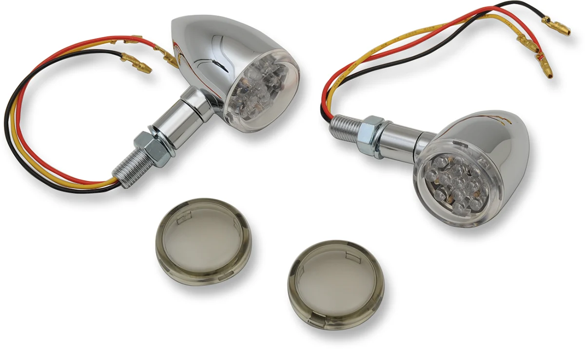 Optimized DRAG SPECIALTIES LED Marker Lights - Chrome Amber - Smoke Lens 20-6390C MIQ Exceptional