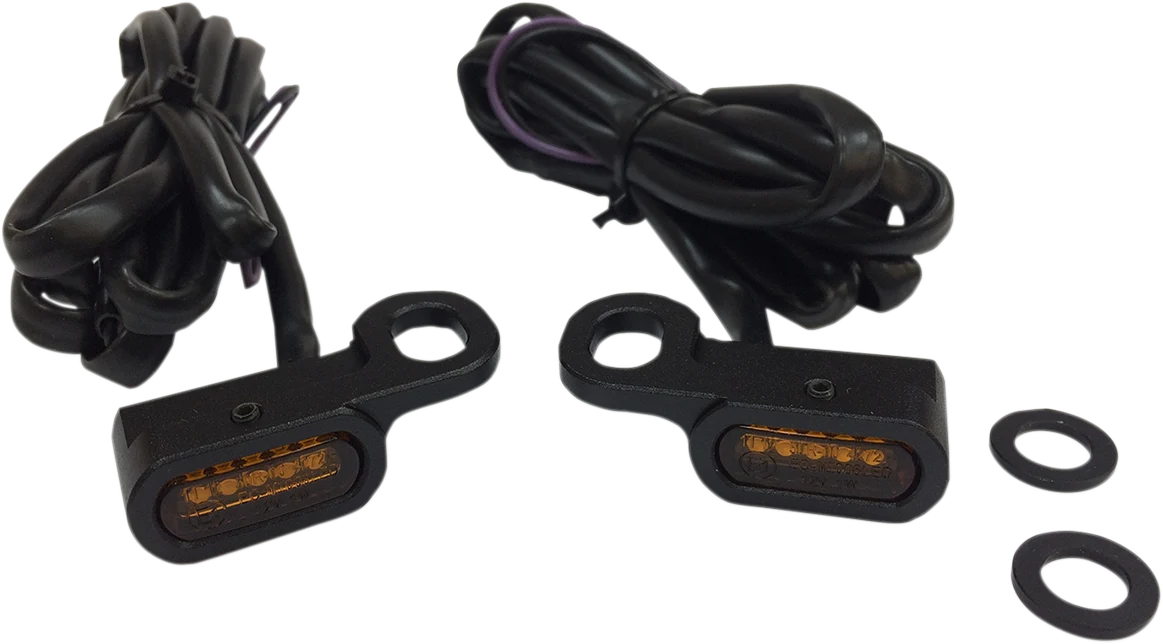 High-Grade DRAG SPECIALTIES LED Handlebar Marker Lights - Hydraulic Clutch - Black Amber L22-0229MBAENU Long-Lasting