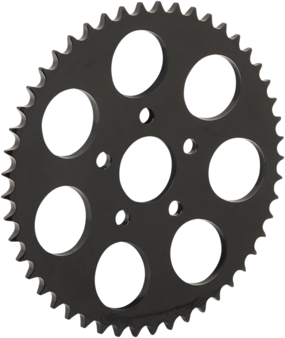 Solid DRAG SPECIALTIES Rear Sprocket - Black - Dished - 49 Tooth 17512EB Enhanced
